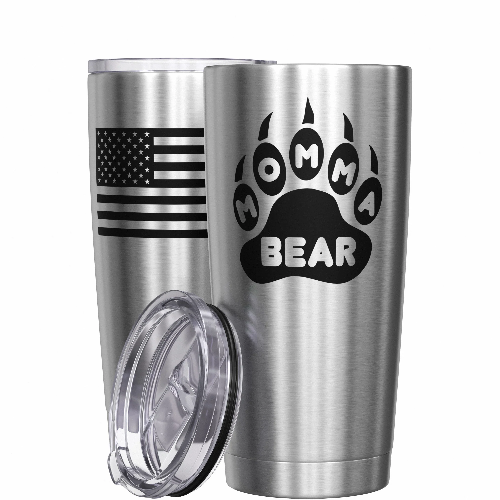 Momma Bear Paw Stainless Steel Tumbler - Image 11