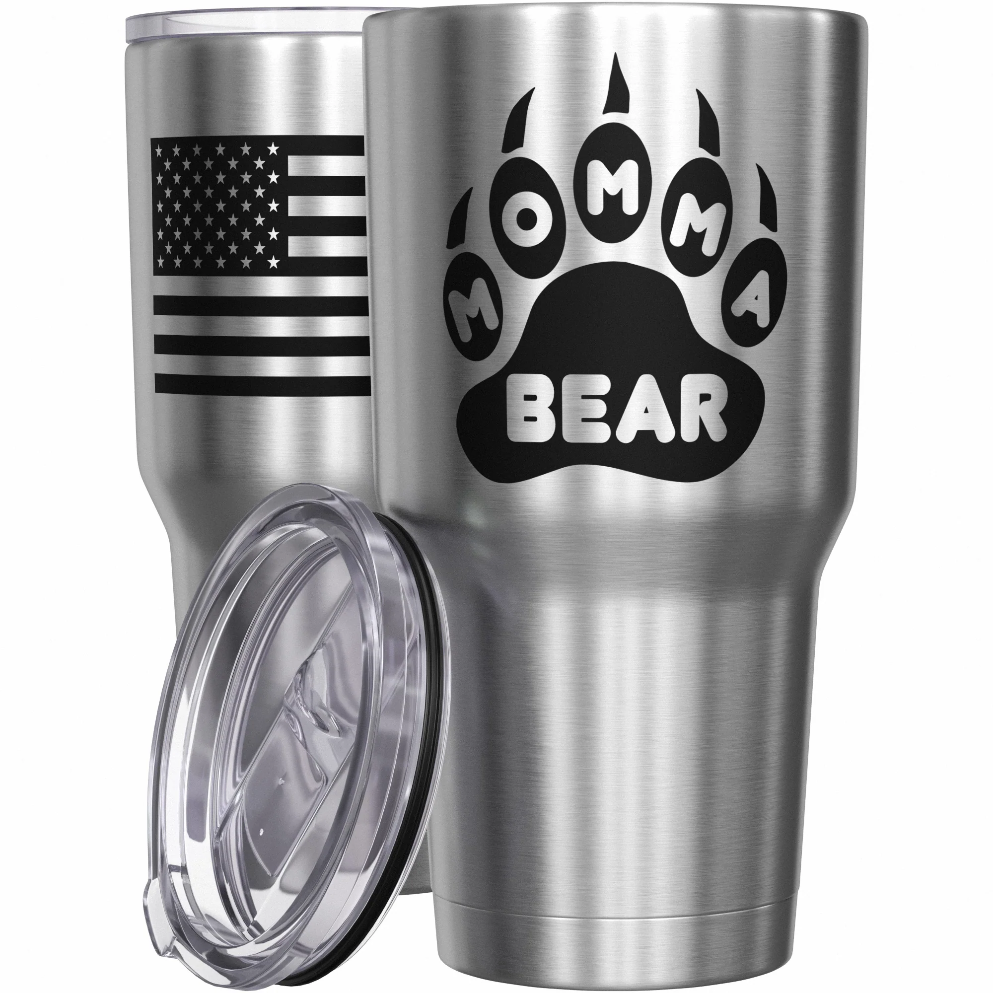 Momma Bear Paw Stainless Steel Tumbler - Image 7