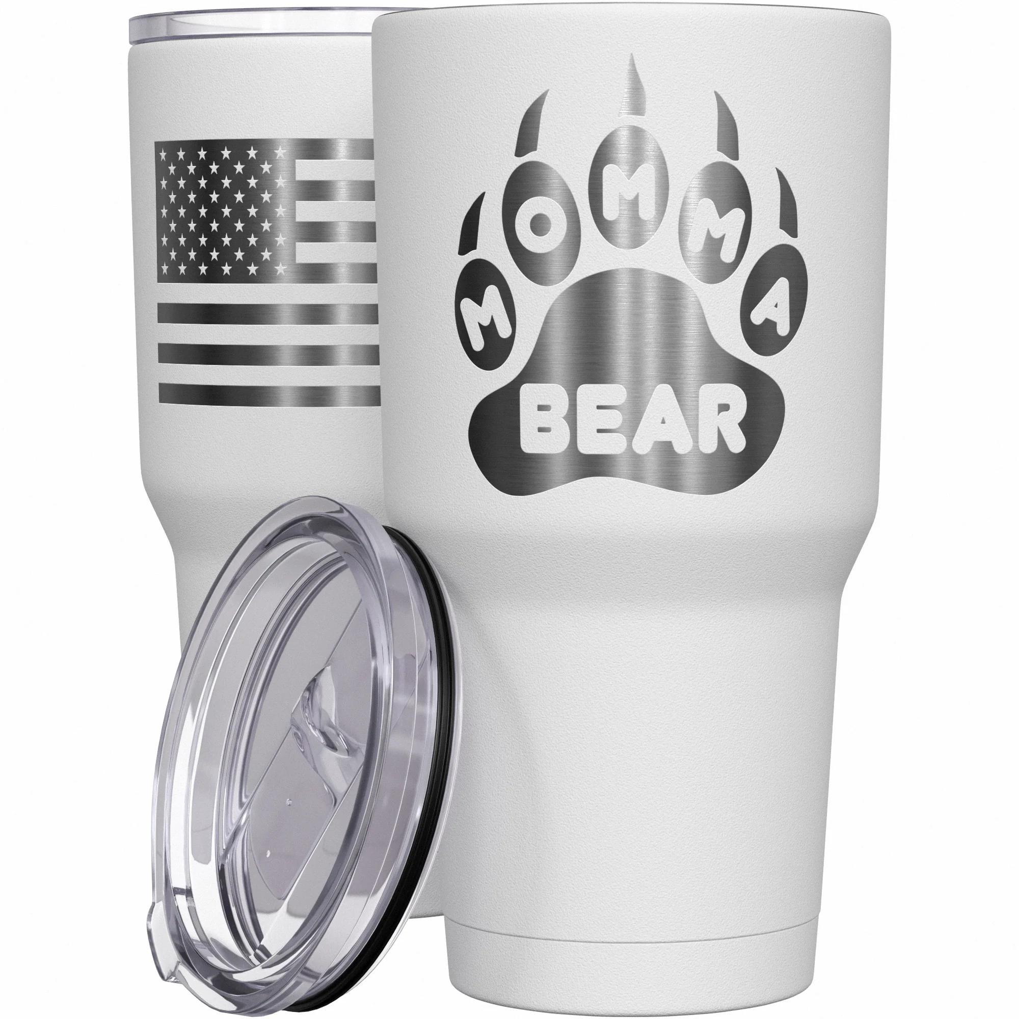 Momma Bear Paw Stainless Steel Tumbler - Image 9
