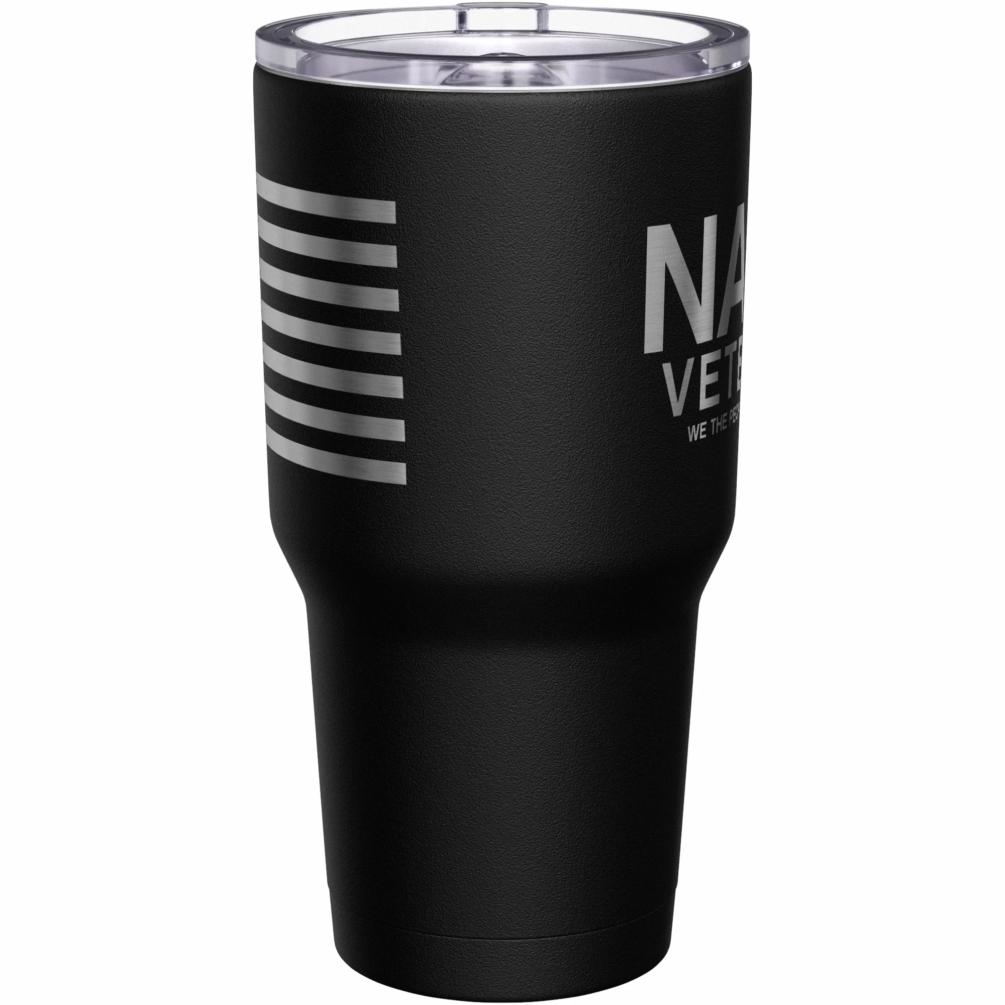 Navy Vet + American Flag Stainless Steel Tumbler - Image 3