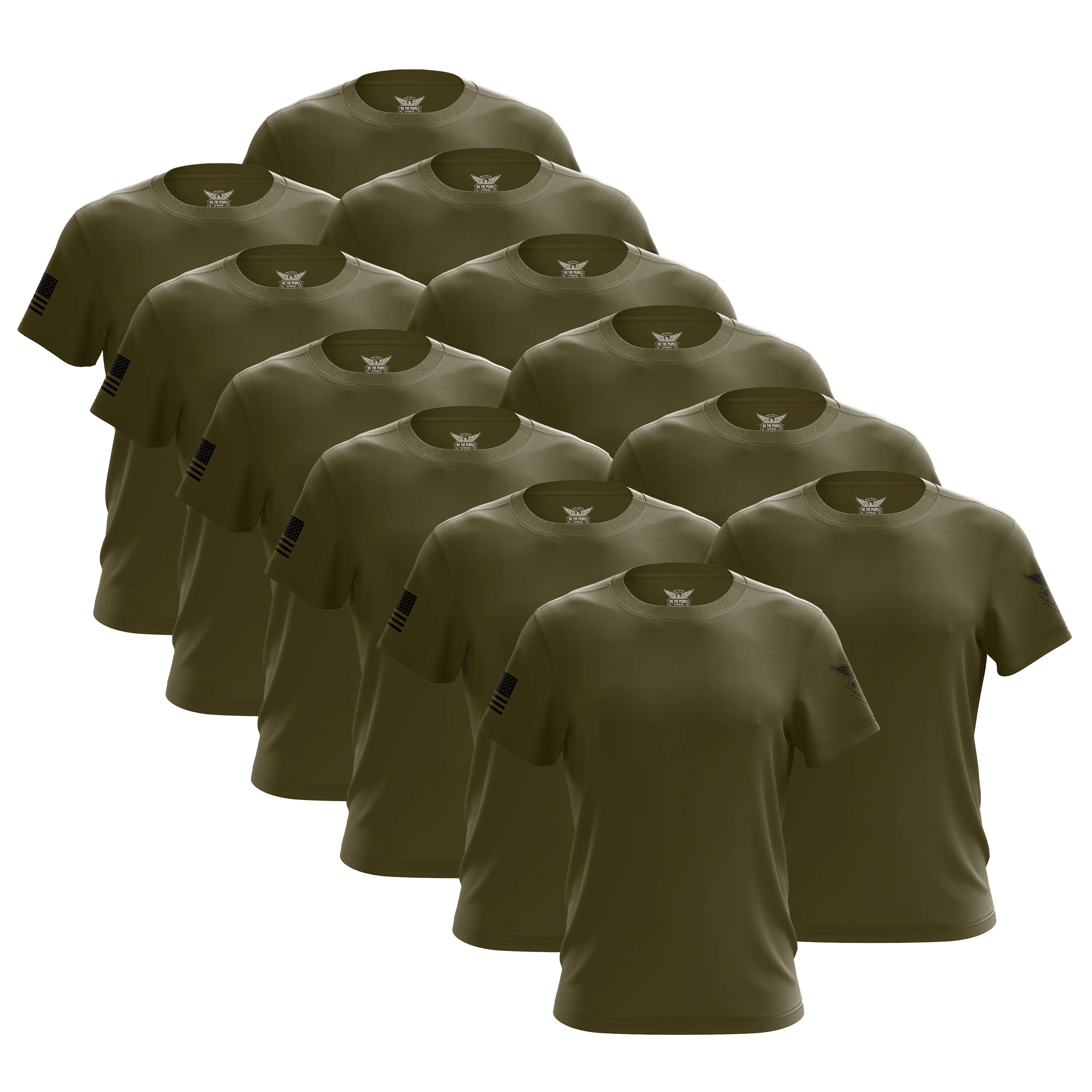 Olive Freedom Short Sleeve Shirt Bundle (12 Pack)