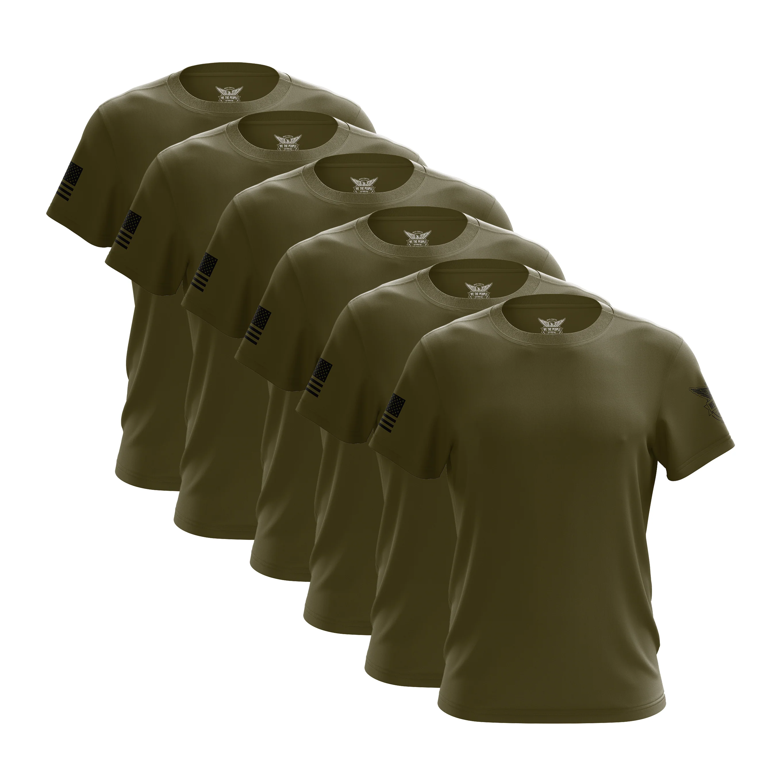 Olive Freedom Short Sleeve Shirt Bundle (6 Pack)