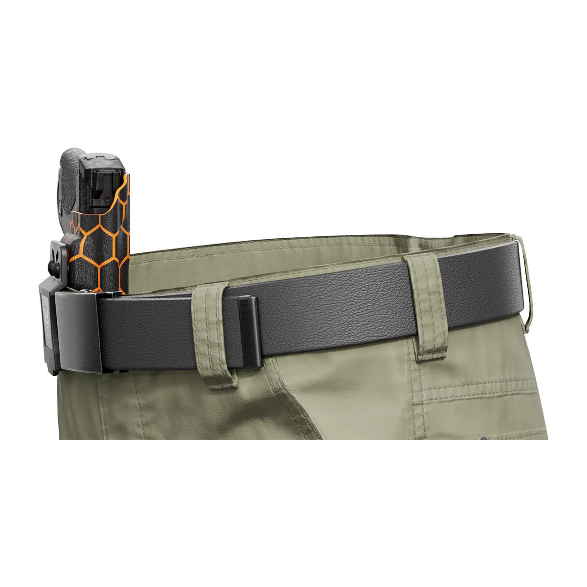 Orange Honeycomb Custom Printed Holster - IWB Kydex Holster - Image 8