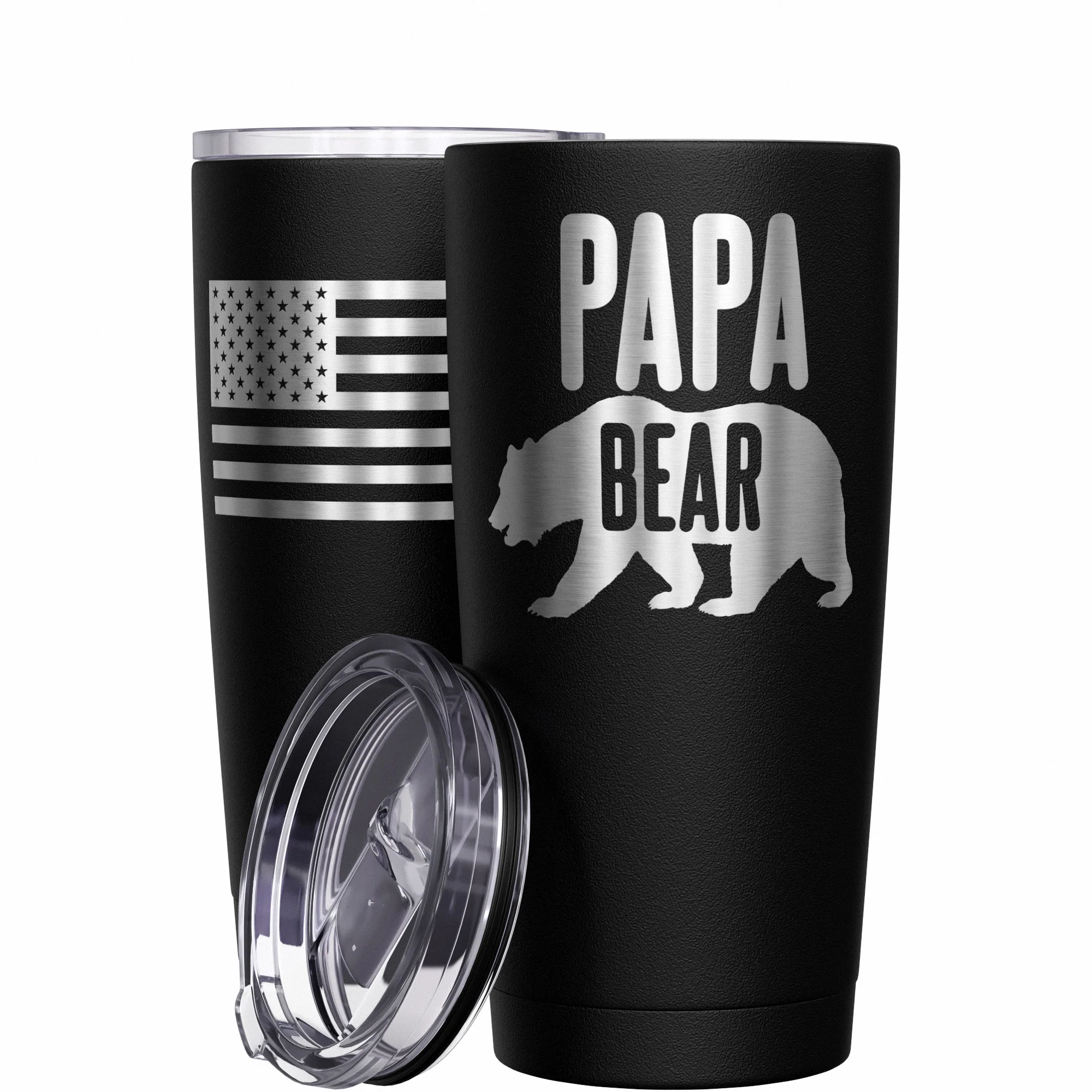Papa Bear Stainless Steel Tumbler - Image 10