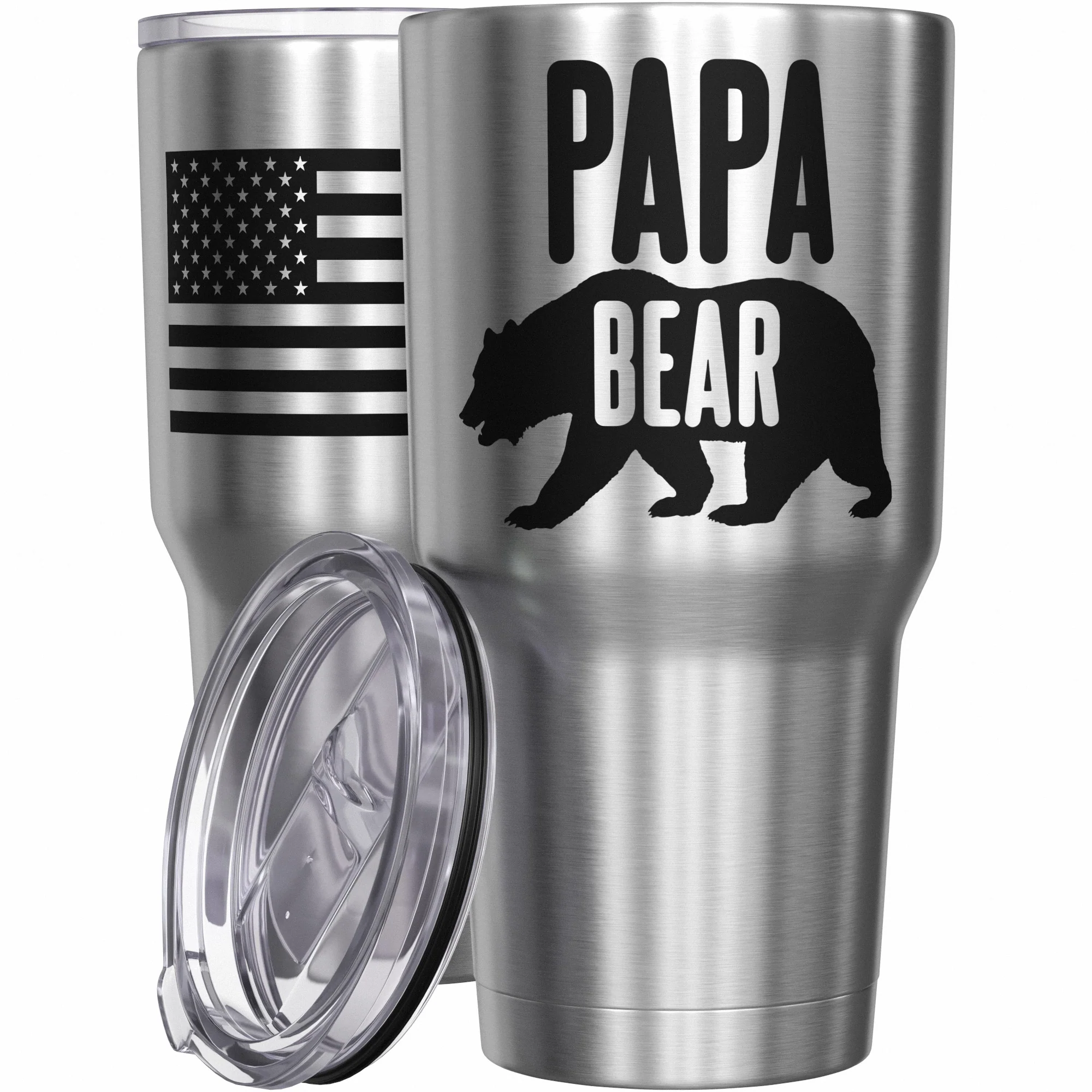 Papa Bear Stainless Steel Tumbler - Image 7