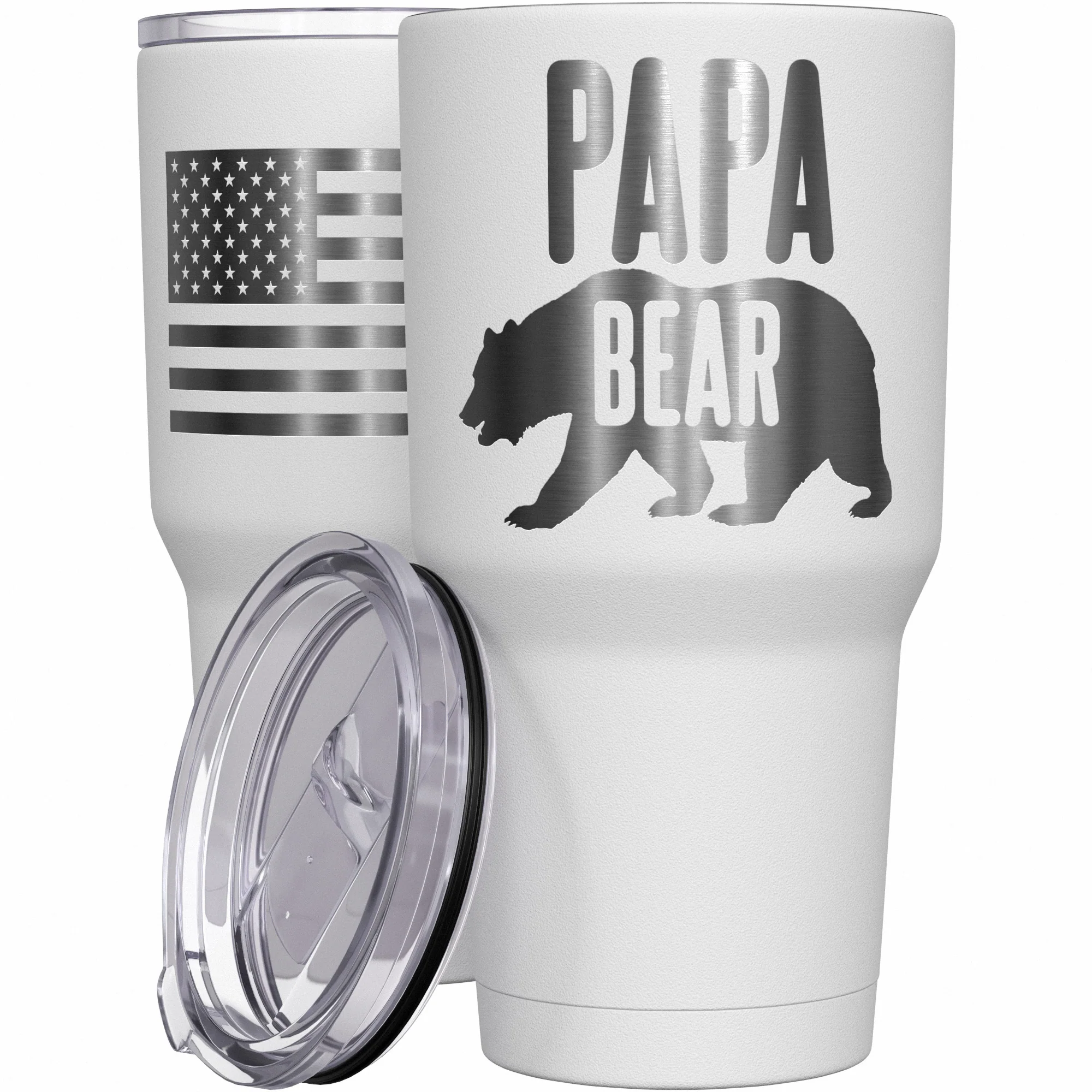 Papa Bear Stainless Steel Tumbler - Image 9