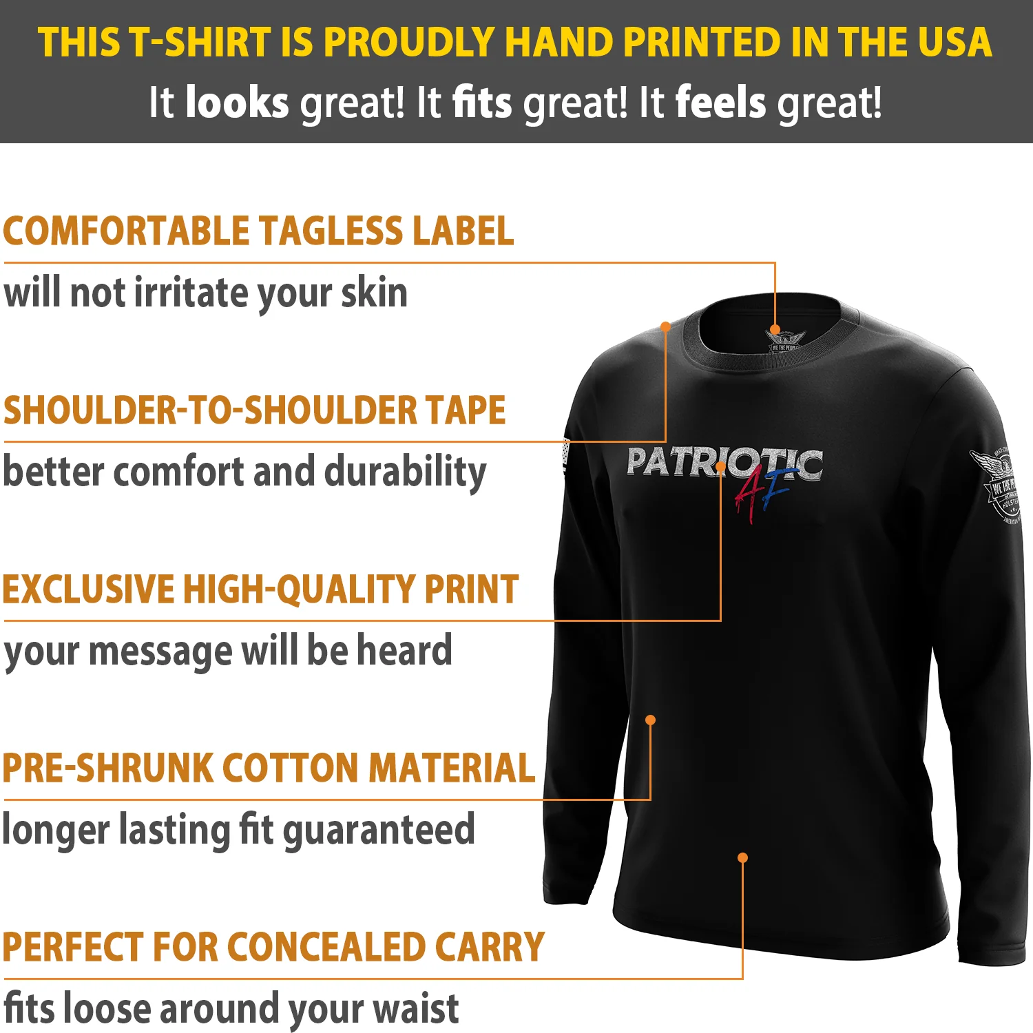 Patriotic AF Long Sleeve Shirt - Image 6