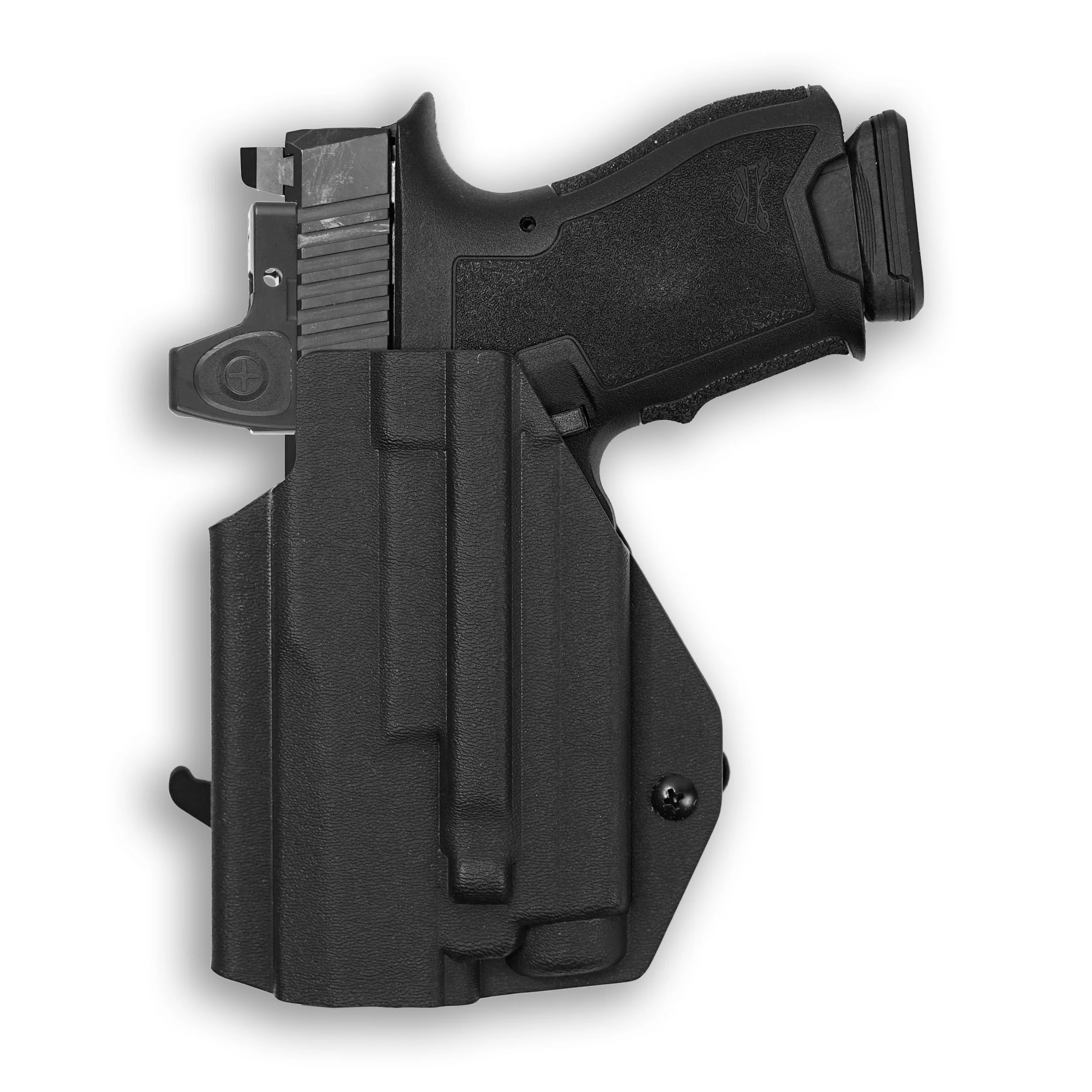 PSA Dagger Compact with SW3 RMR Slide 3.9" and Olight Baldr S Light Red Dot Optic Cut OWB Holster - Image 3