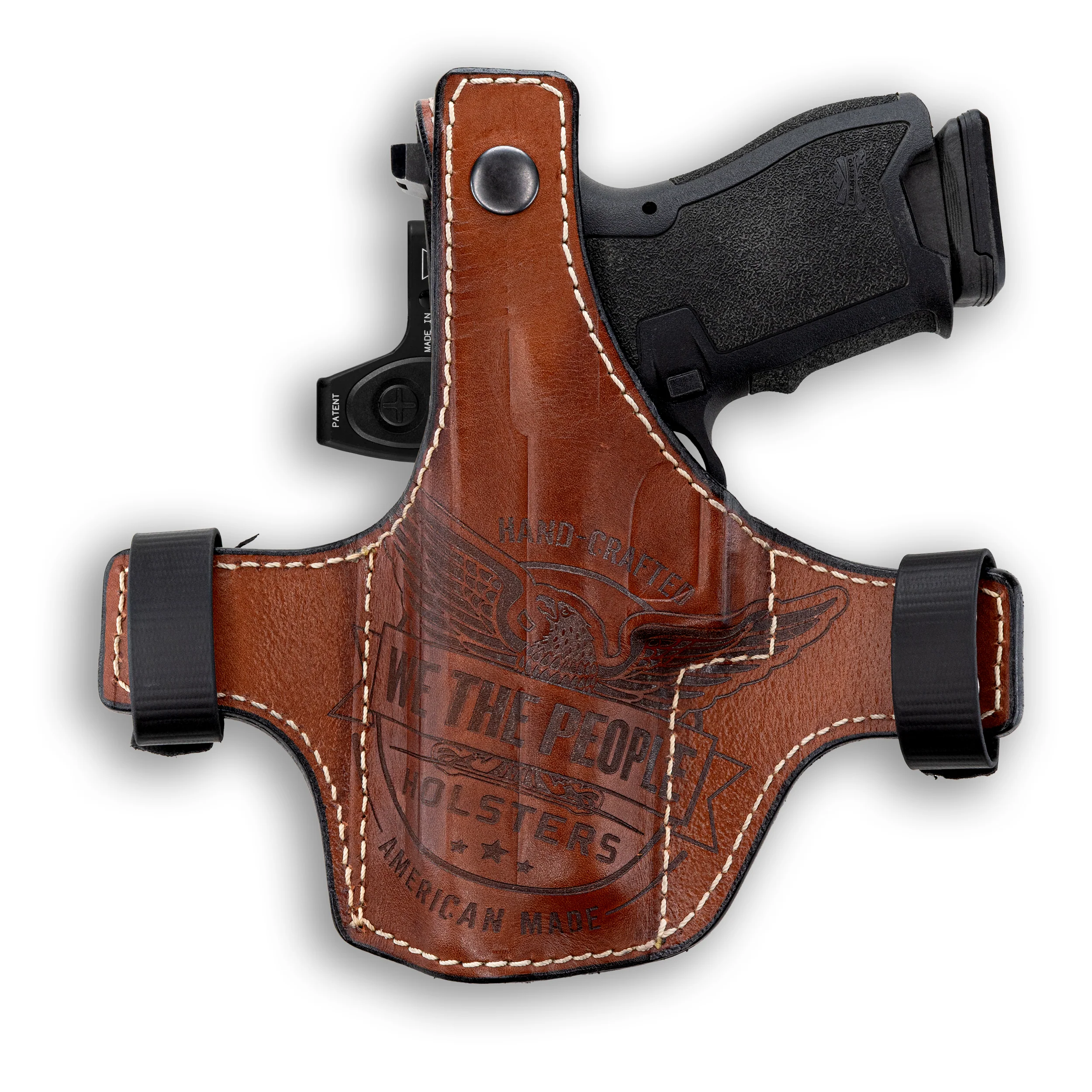 PSA Dagger Compact with SW1 Slide 3.9" Independence Thumb Break Leather OWB Holster - Image 2