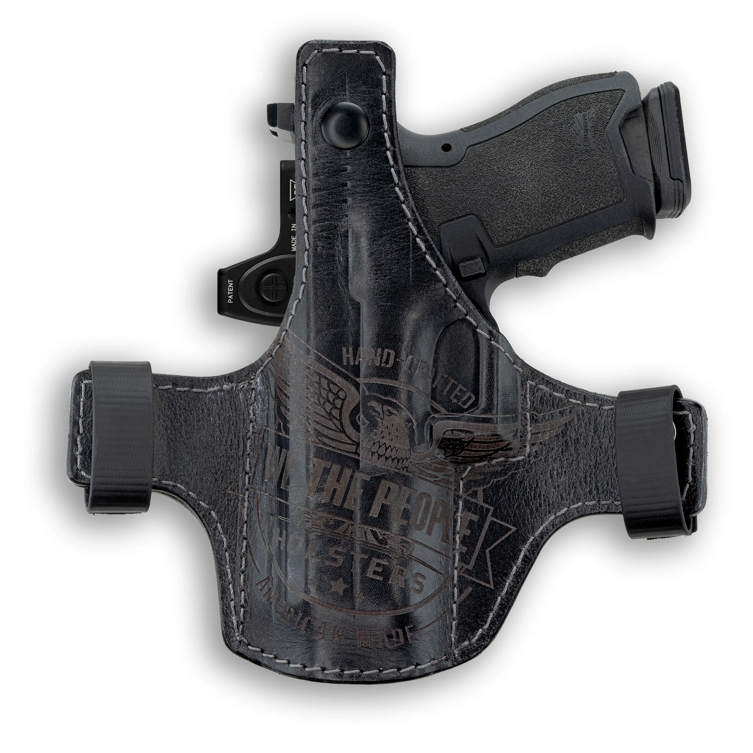 PSA Dagger Compact with SW1 Slide 3.9" Independence Thumb Break Leather OWB Holster - Image 4
