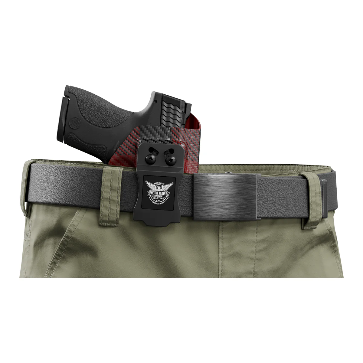 Red Plaid Custom Printed Holster - IWB Kydex Holster - Image 5