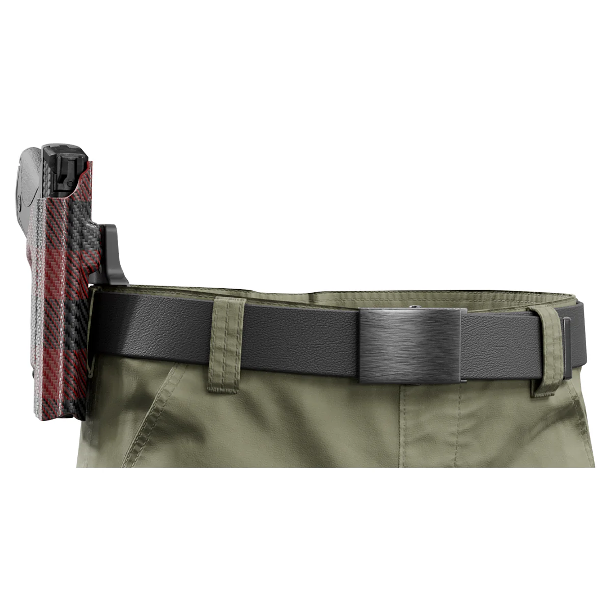 Red Plaid Custom Printed Holster - OWB Kydex Holster - Image 5