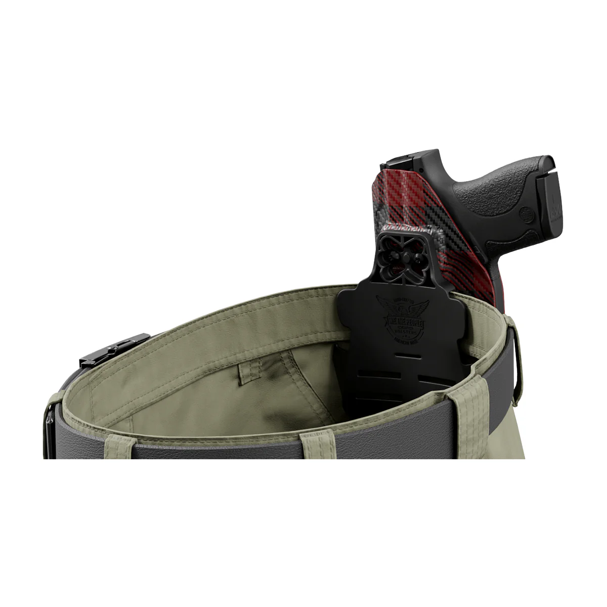 Red Plaid Custom Printed Holster - OWB Kydex Holster - Image 7