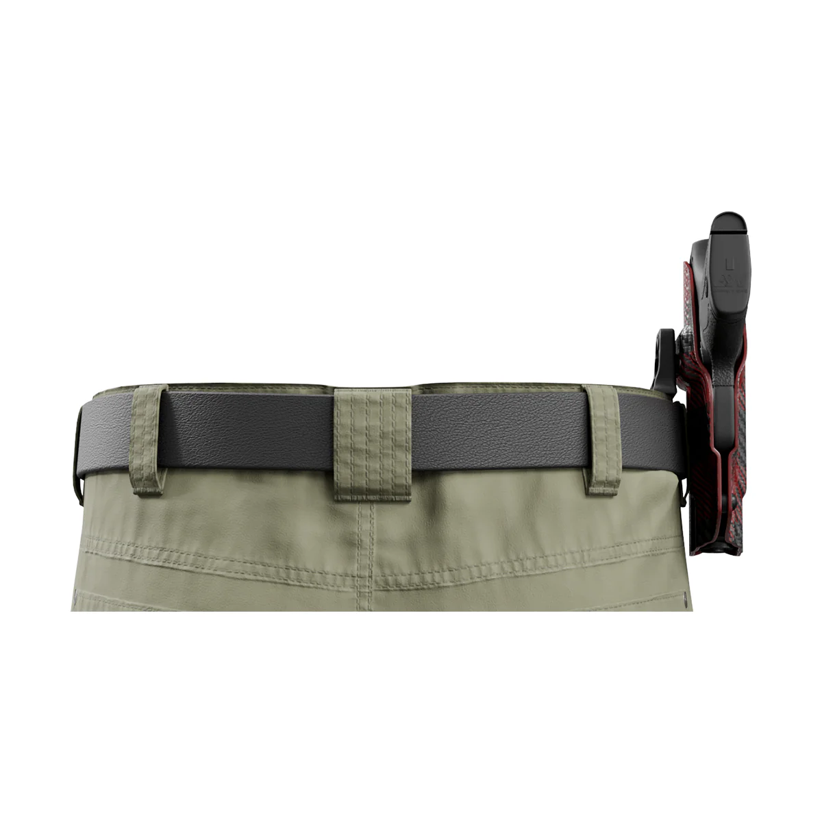 Red Plaid Custom Printed Holster - OWB Kydex Holster - Image 8