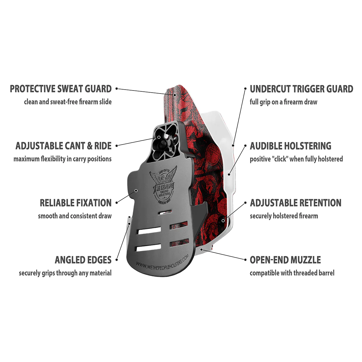 Red Spartan Camo Custom Printed Holster - OWB Kydex Holster - Image 9