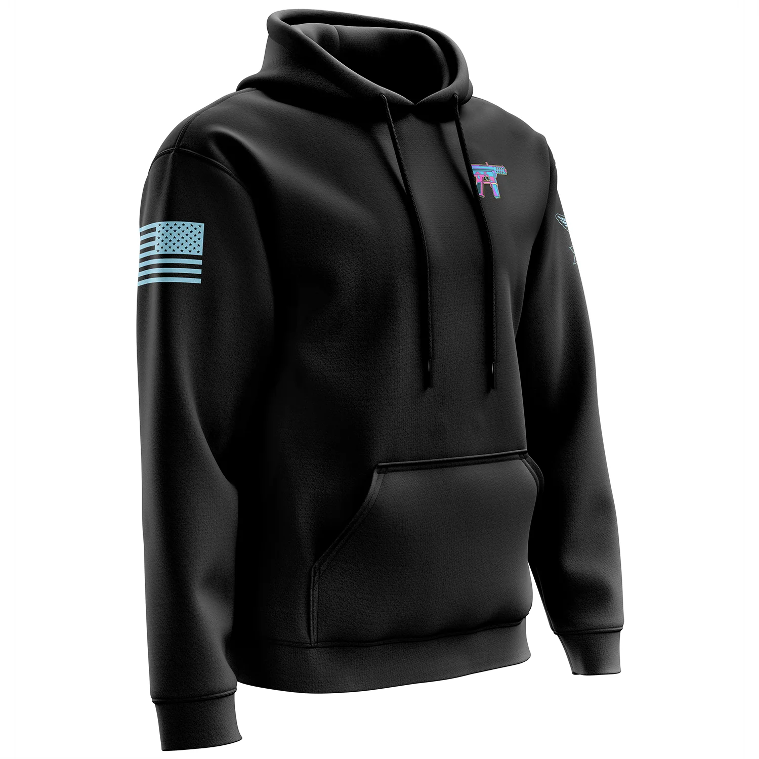 Retro Wave Tec9 Hoodie - Image 5