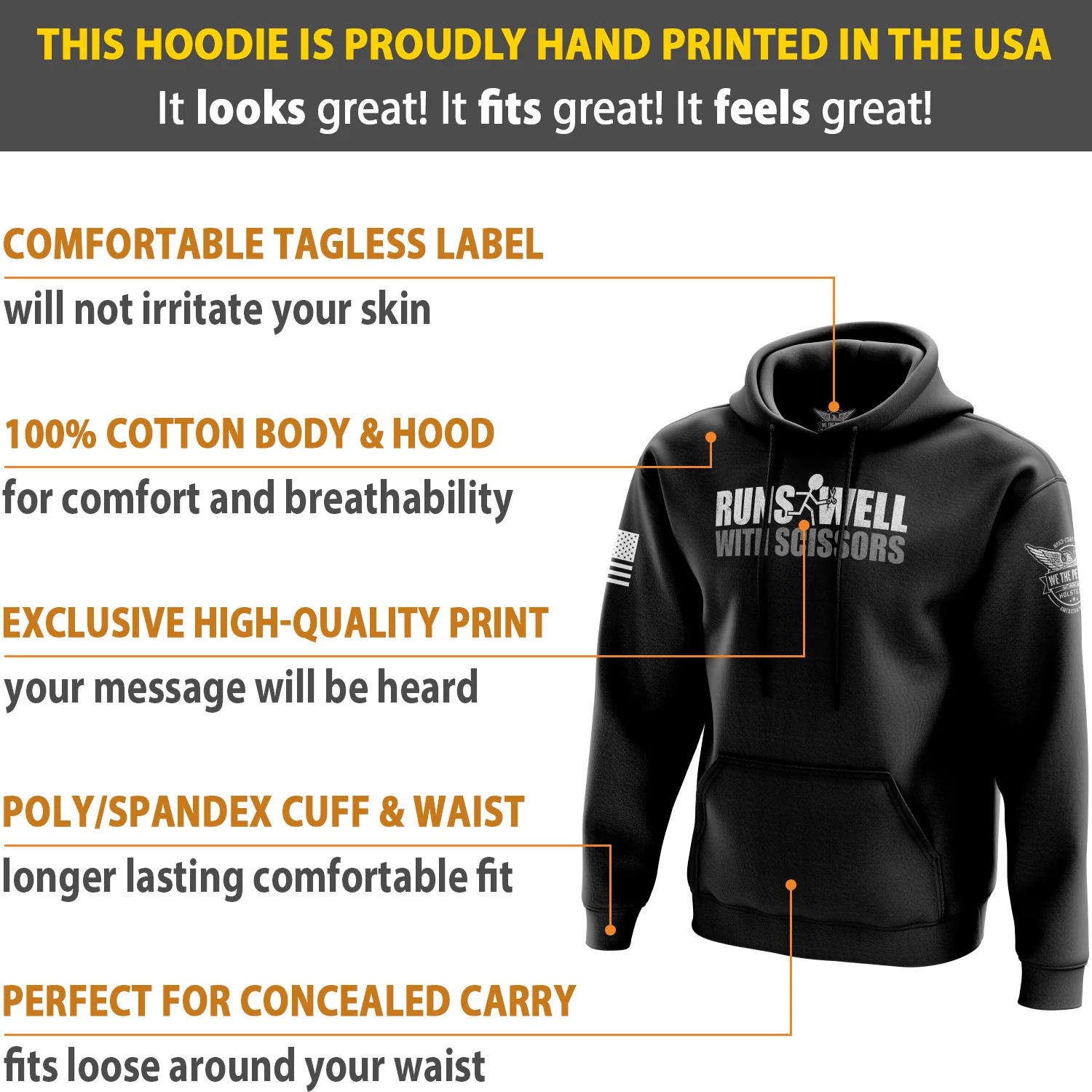 Runs Well With Scissors Hoodie - Image 5