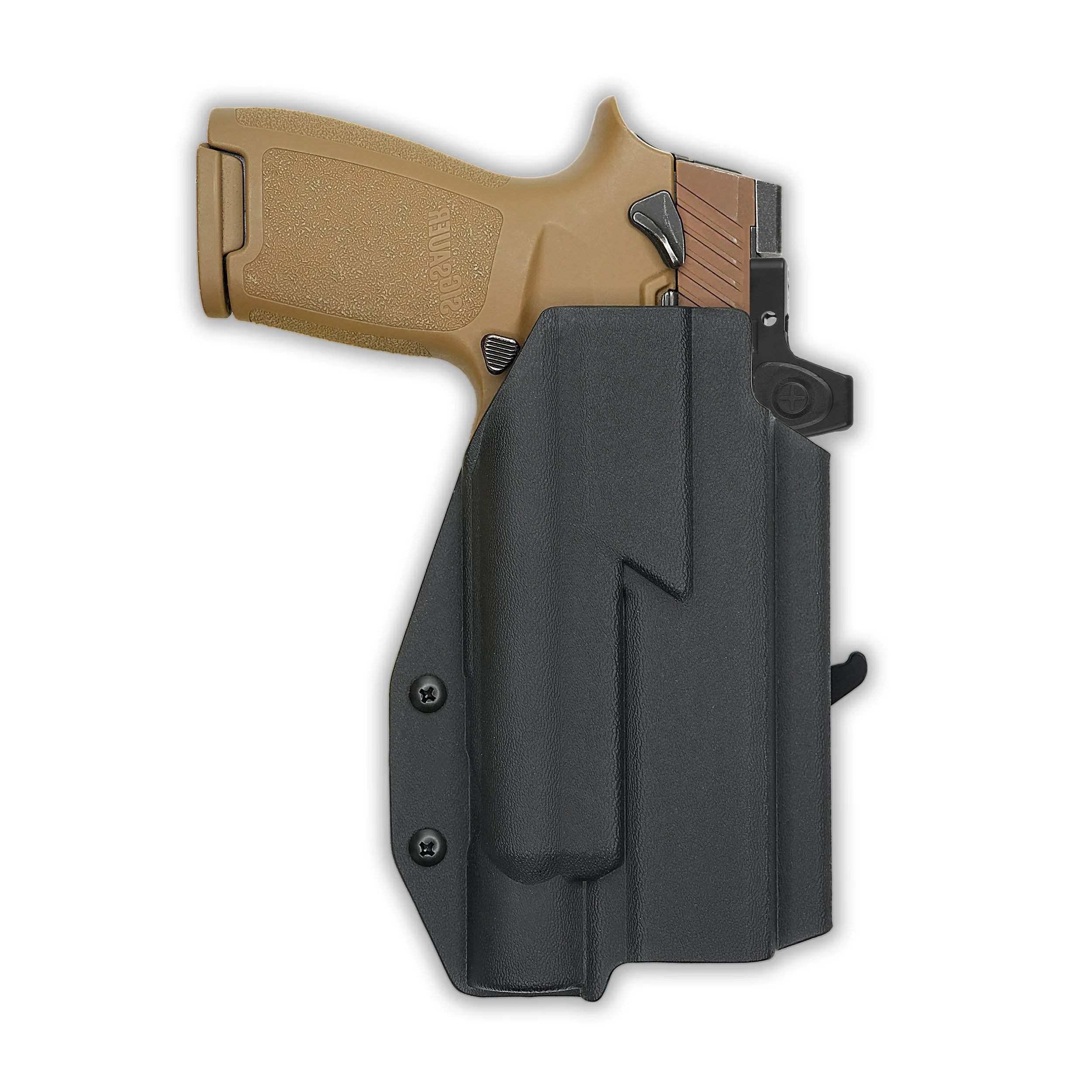 Sig Sauer P320 Full Size Manual Safety with Surefire X300T-B Light Red Dot Optic Cut OWB Holster