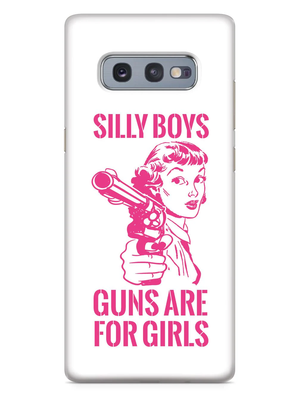 Silly Boys, Guns are for Girls - Pink Text Case - Image 11
