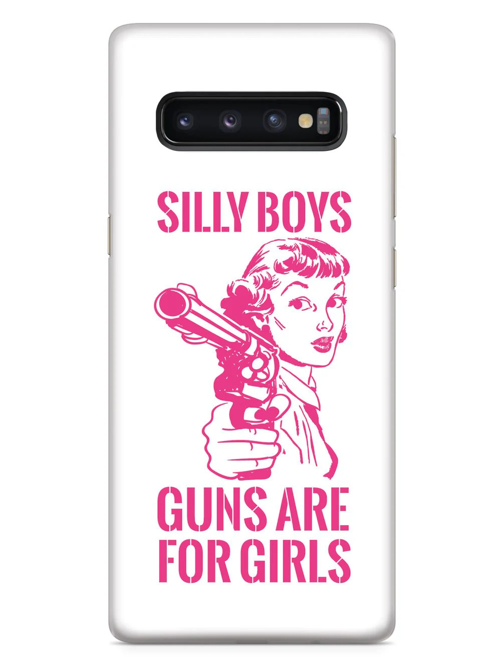 Silly Boys, Guns are for Girls - Pink Text Case - Image 12