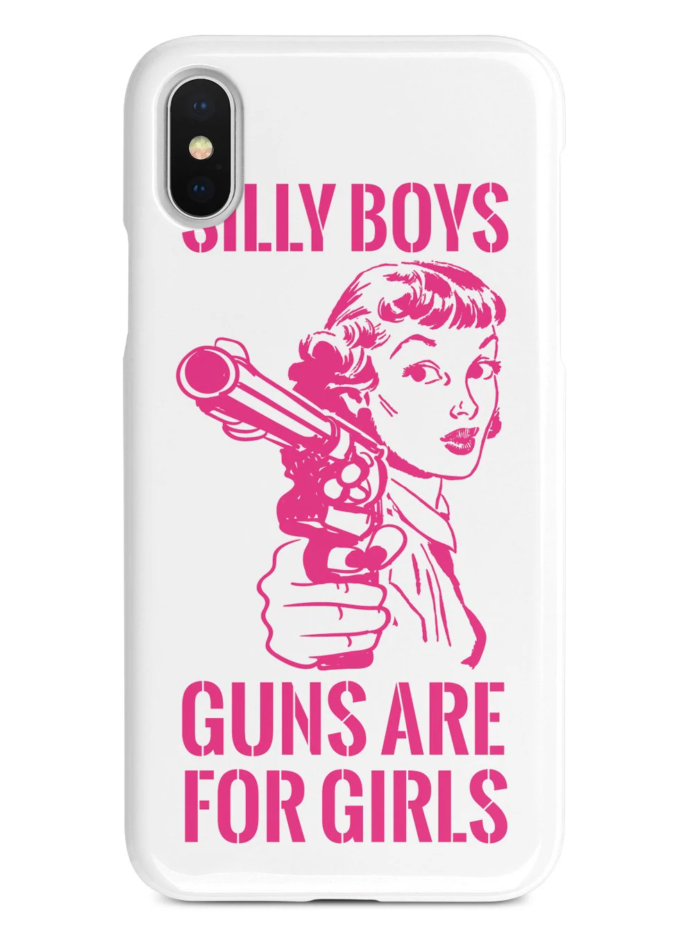 Silly Boys, Guns are for Girls - Pink Text Case - Image 14