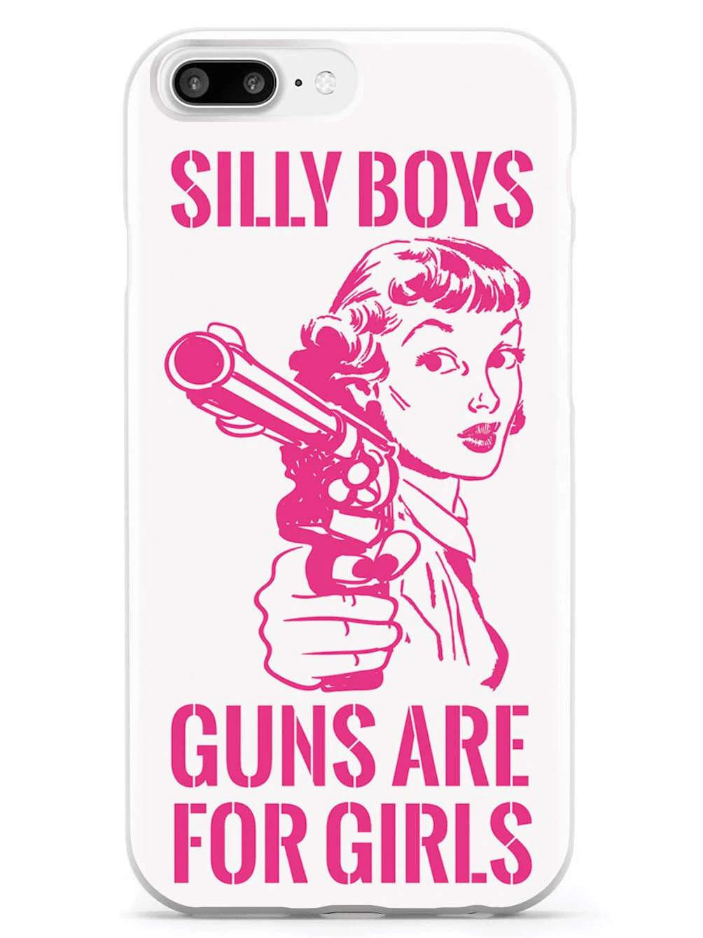 Silly Boys, Guns are for Girls - Pink Text Case - Image 17