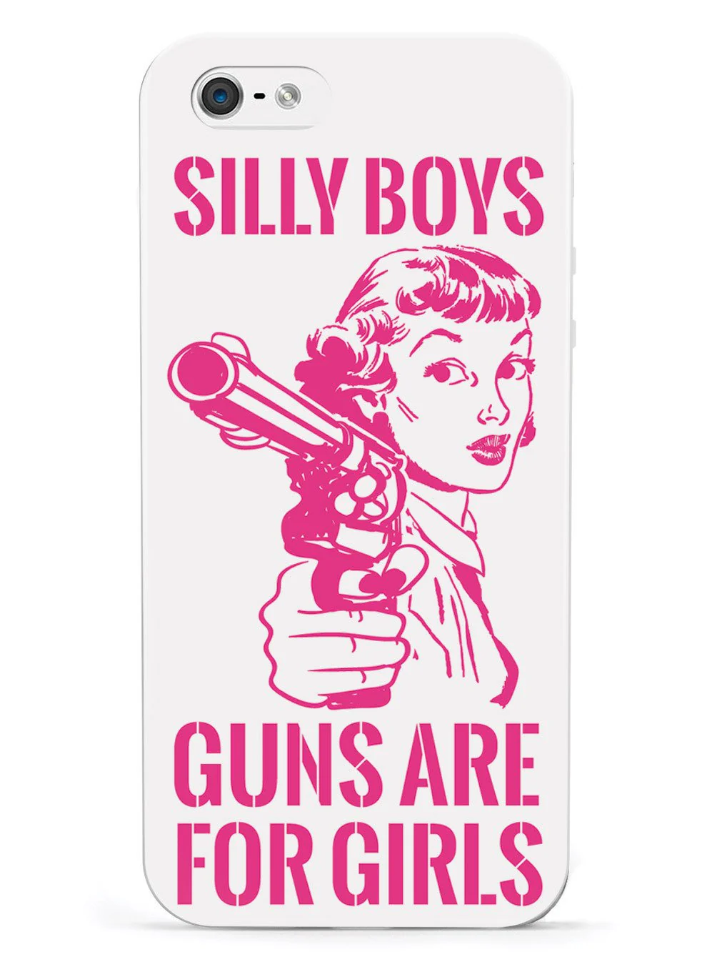 Silly Boys, Guns are for Girls - Pink Text Case - Image 19