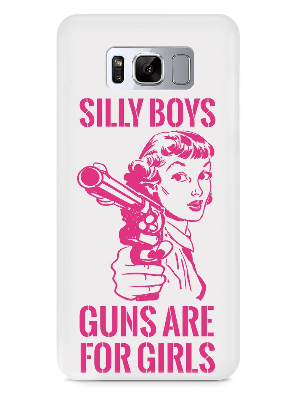 Silly Boys, Guns are for Girls - Pink Text Case - Image 21