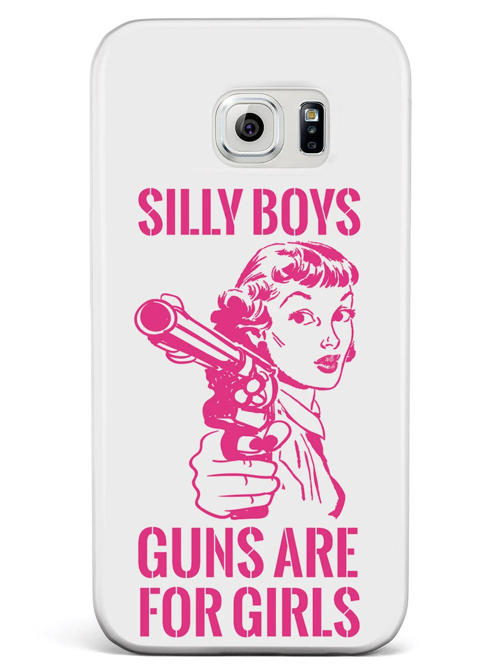 Silly Boys, Guns are for Girls - Pink Text Case - Image 22