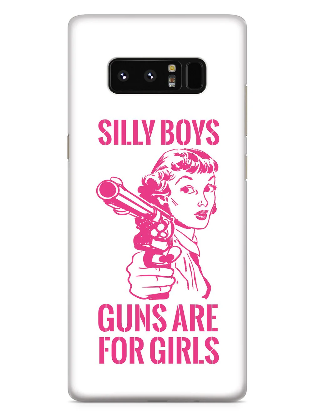 Silly Boys, Guns are for Girls - Pink Text Case - Image 23