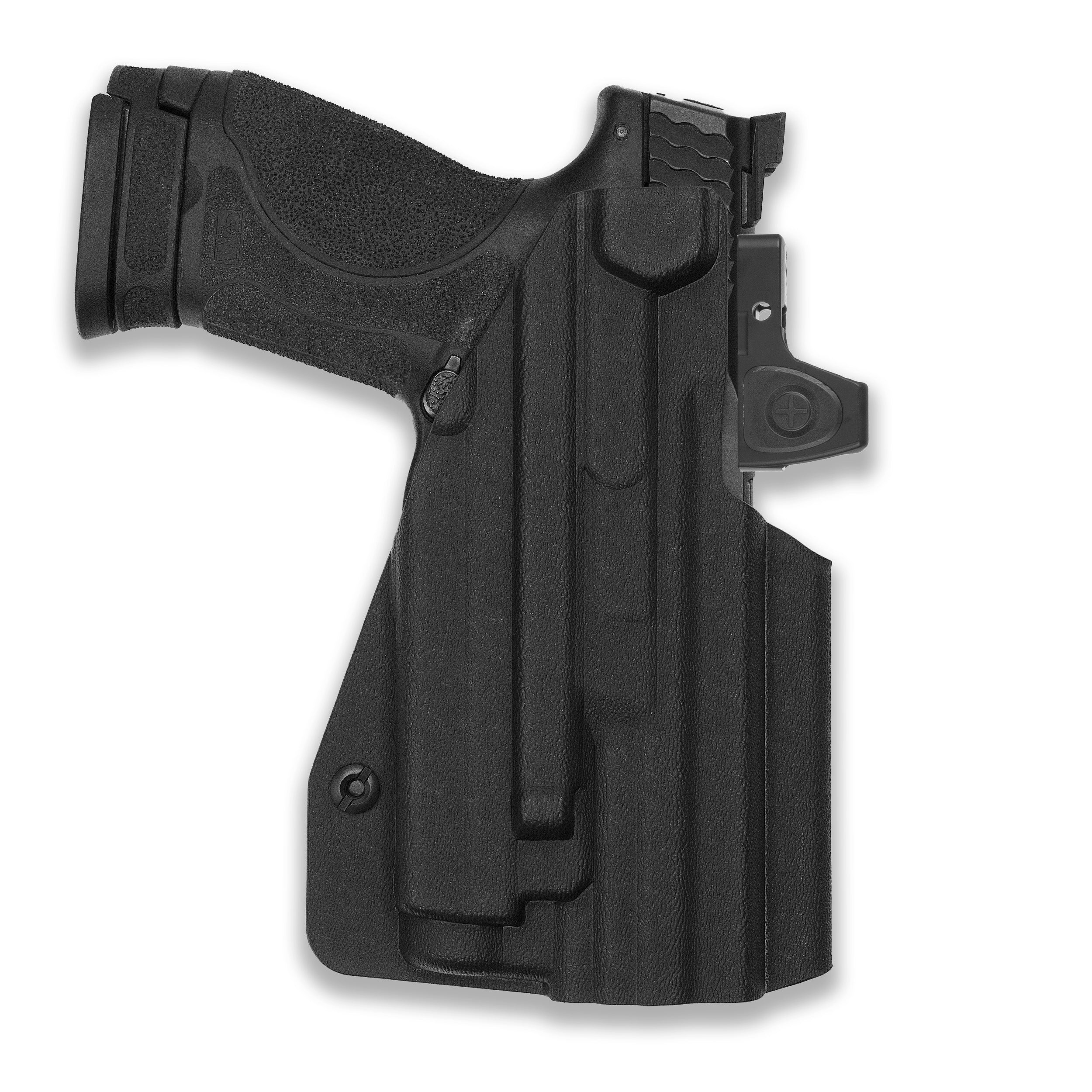 Smith & Wesson M&P / M2.0 4"/4.25" Compact 9/40 Manual Safety with Olight Baldr S Light Red Dot Optic Cut IWB Holster - Image 4