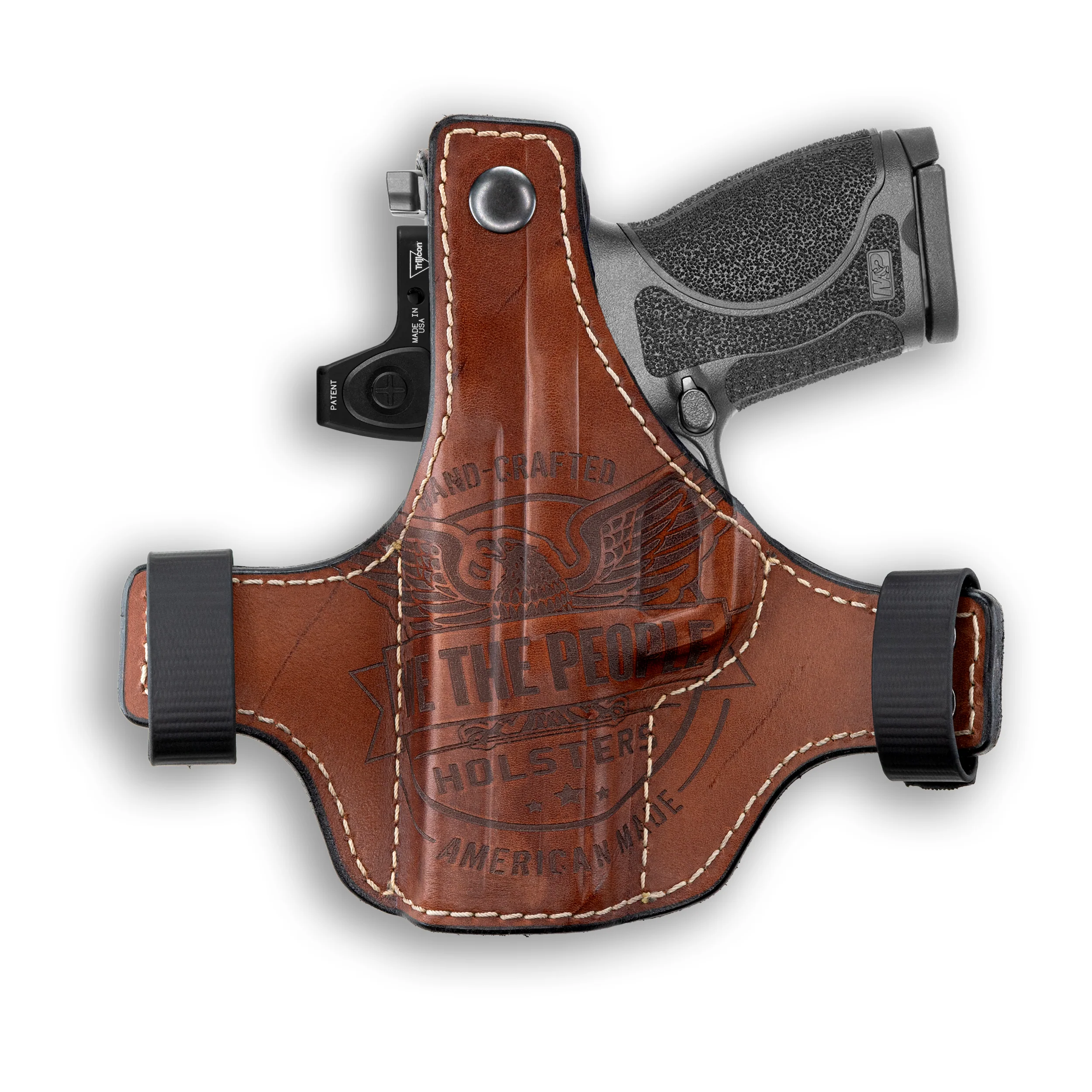 Smith & Wesson M&P 9C 3.5" Independence Thumb Break Leather OWB Holster - Image 2