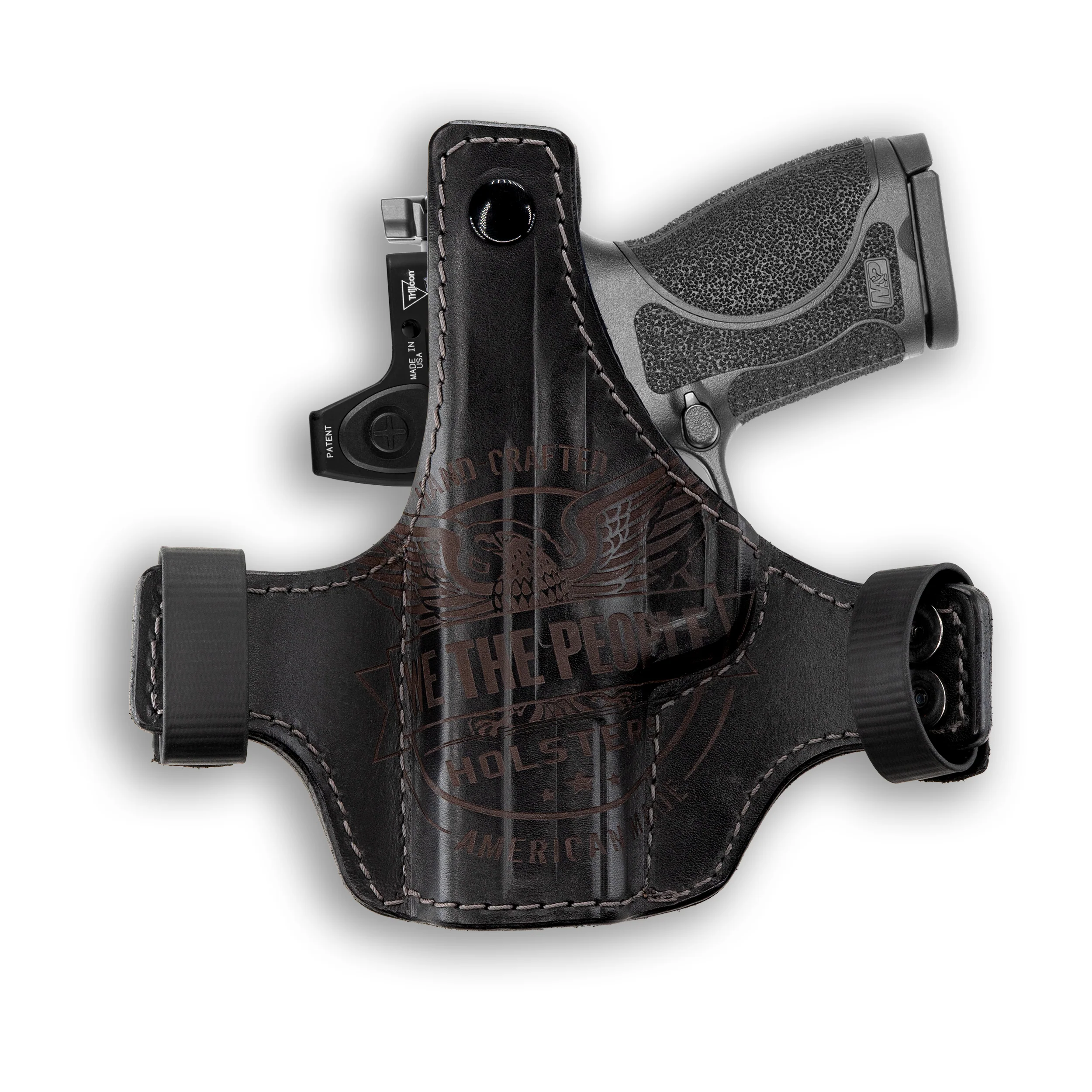 Smith & Wesson M&P 9C 3.5" Independence Thumb Break Leather OWB Holster - Image 4