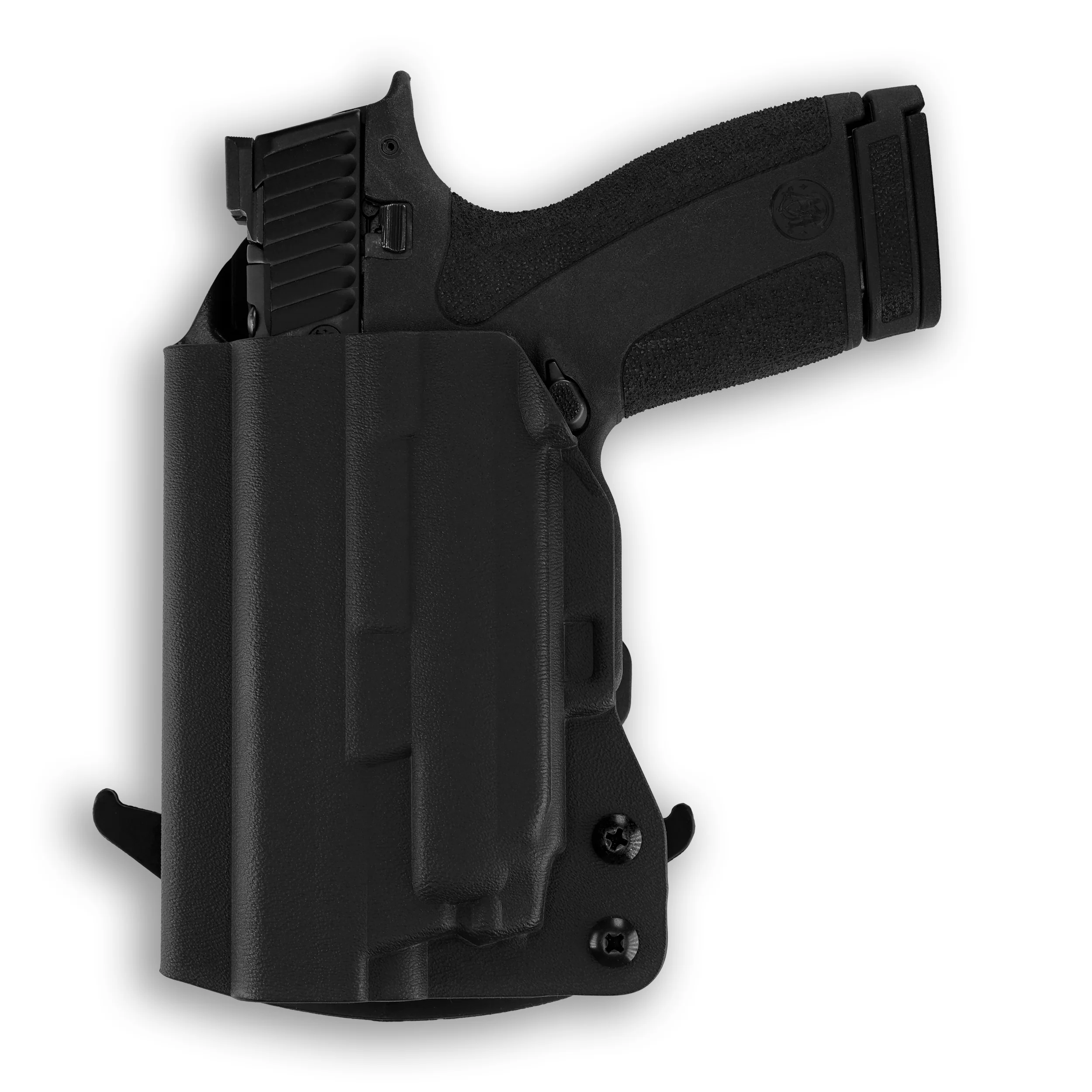 Smith & Wesson M&P Shield X Thumb Safety with Crimson Trace CMR-201 Rail Master Universal Laser OWB Holster - Image 3