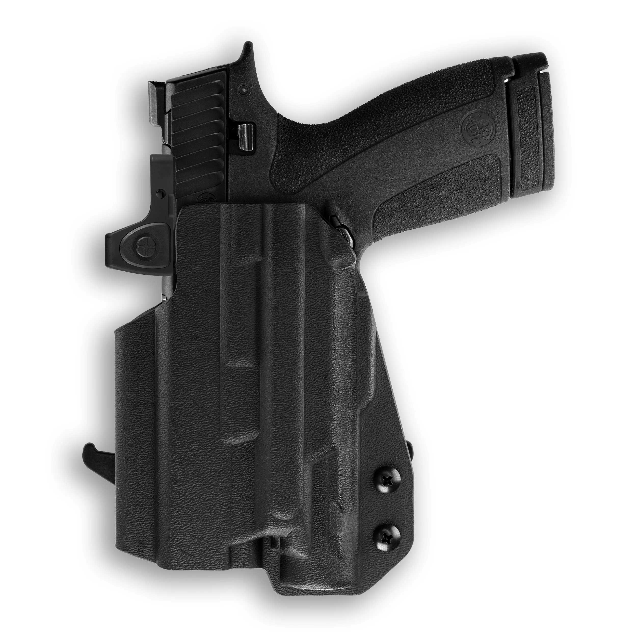 Smith & Wesson M&P Shield X No Thumb Safety with Holosun P.ID-K Light Red Dot Optic Cut OWB Holster - Image 3