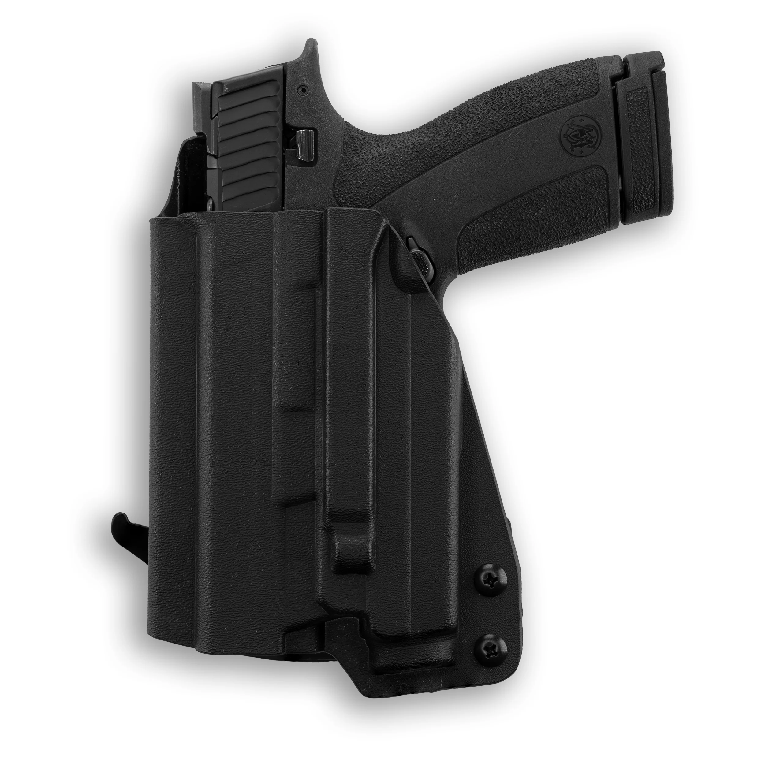 Smith & Wesson M&P Shield X No Thumb Safety with Olight Baldr S Light OWB Holster - Image 3