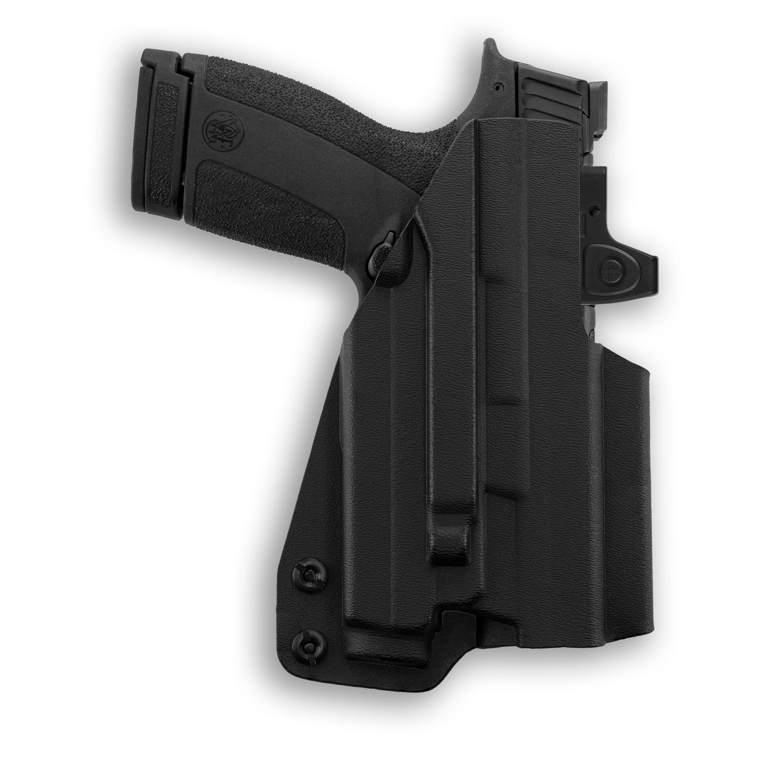 Smith & Wesson M&P Shield X Thumb Safety with Olight Baldr S Light Red Dot Optic Cut IWB Holster - Image 4