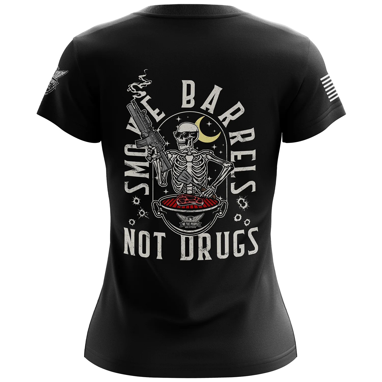 Smoke Barrels Not Drugs Women's Short Sleeve Shirt - Image 3
