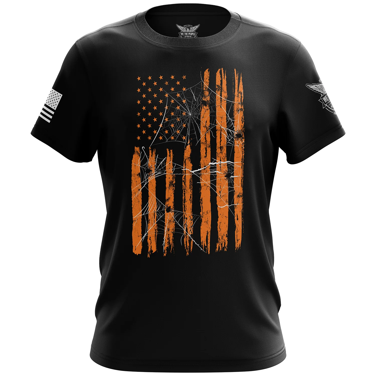 Spooky US Flag Short Sleeve Shirt