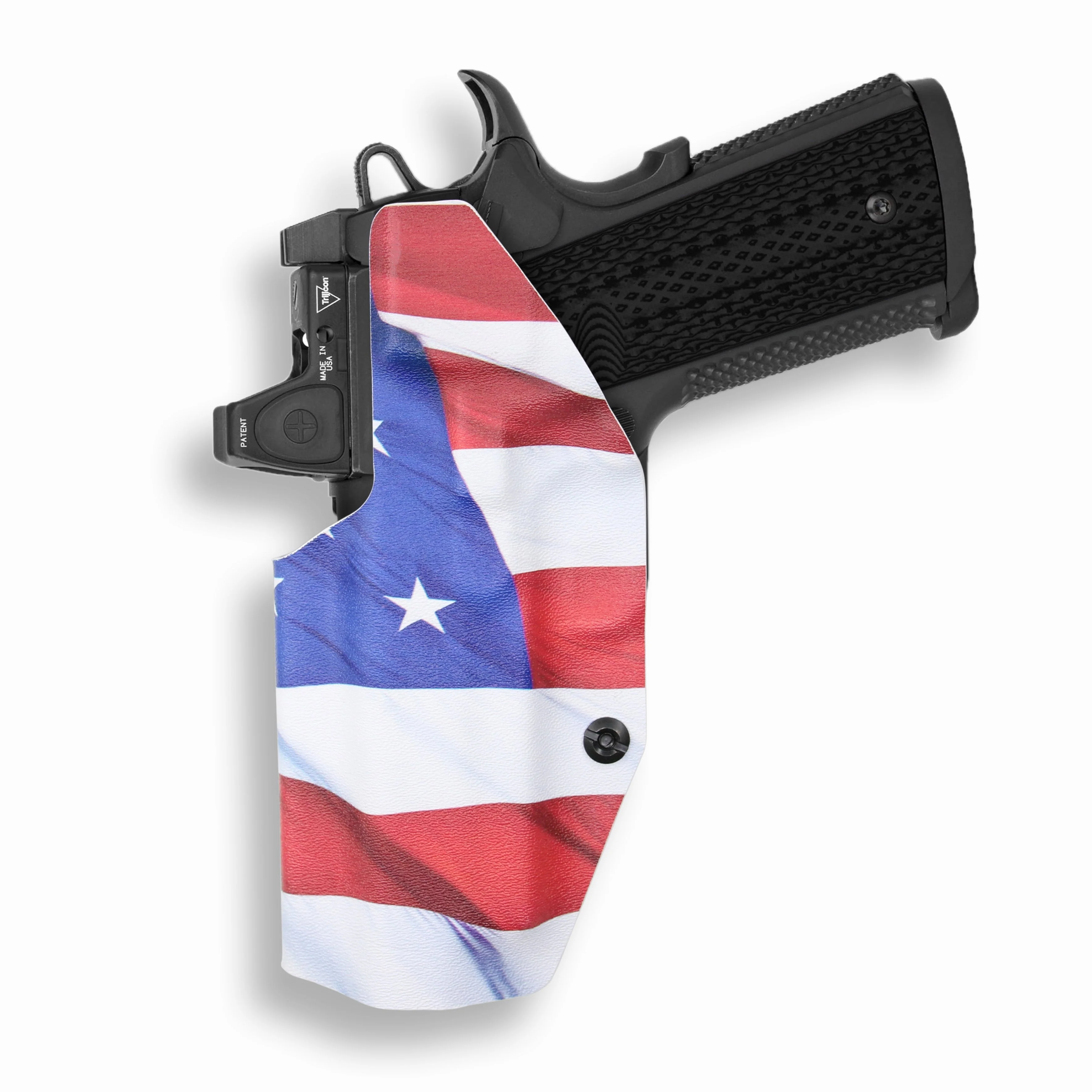 Springfield 1911 4" 45ACP with Rail Only Red Dot Optic Cut IWB Holster - Image 10