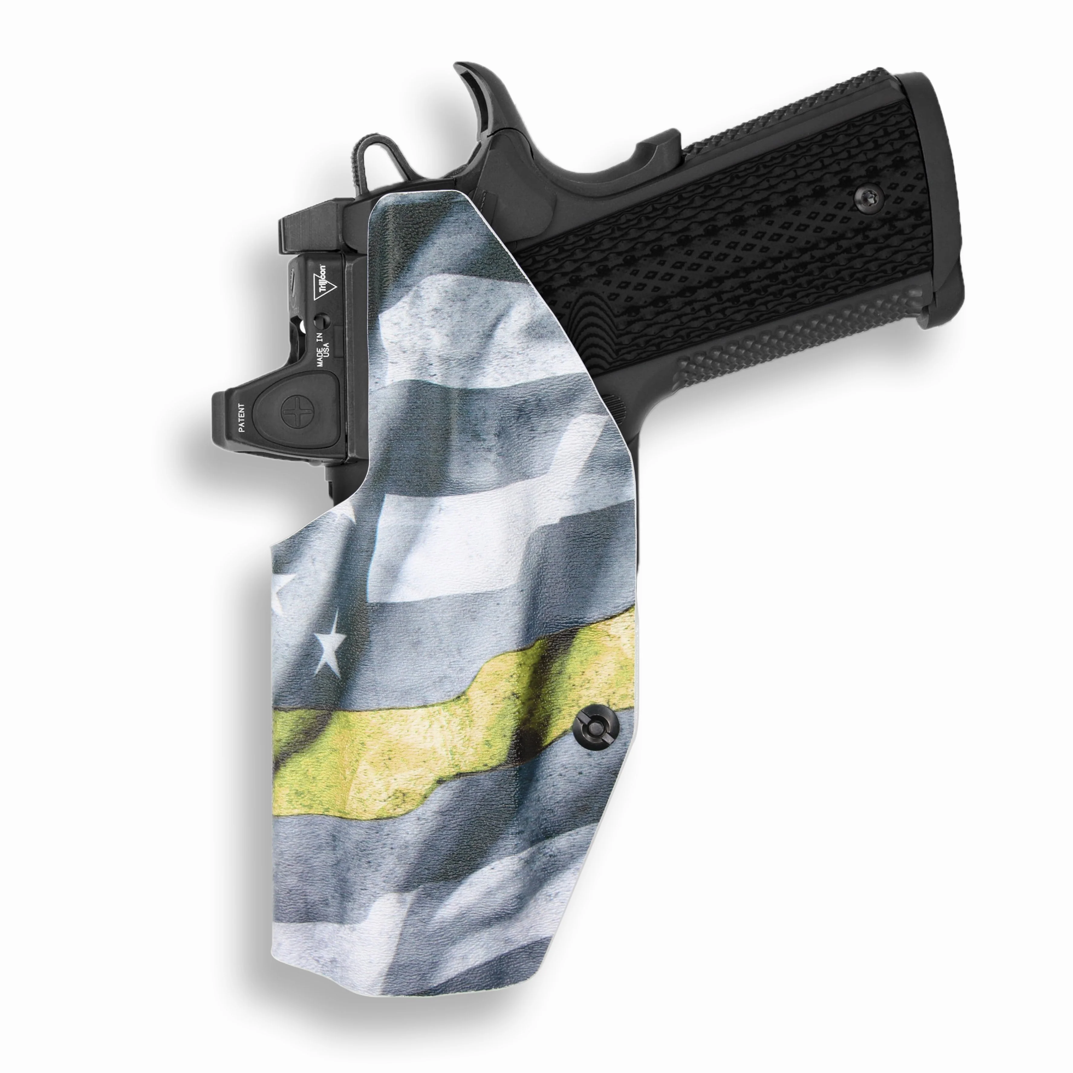 Springfield 1911 4" 45ACP with Rail Only Red Dot Optic Cut IWB Holster - Image 18