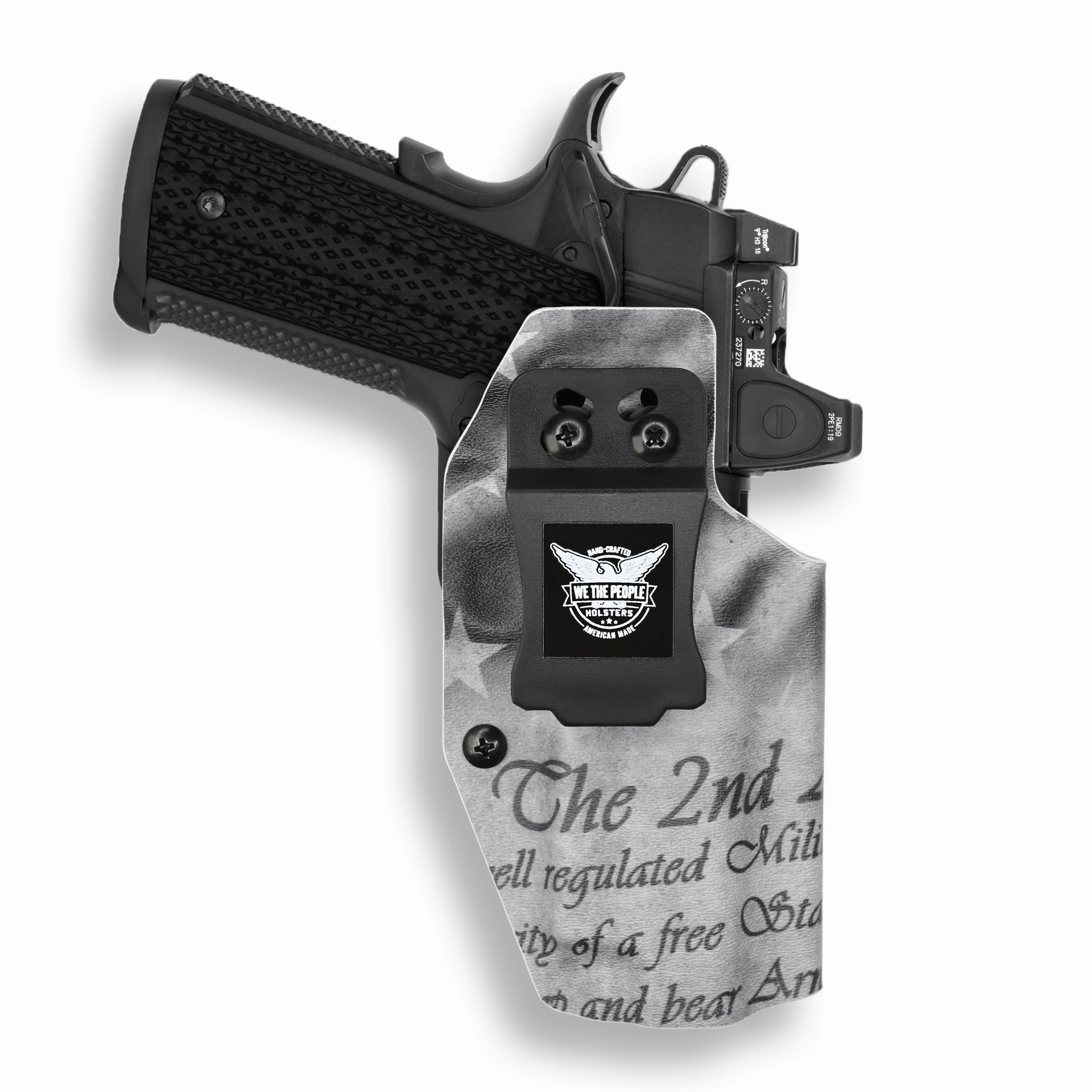 Springfield 1911 4" 45ACP with Rail Only Red Dot Optic Cut IWB Holster - Image 33
