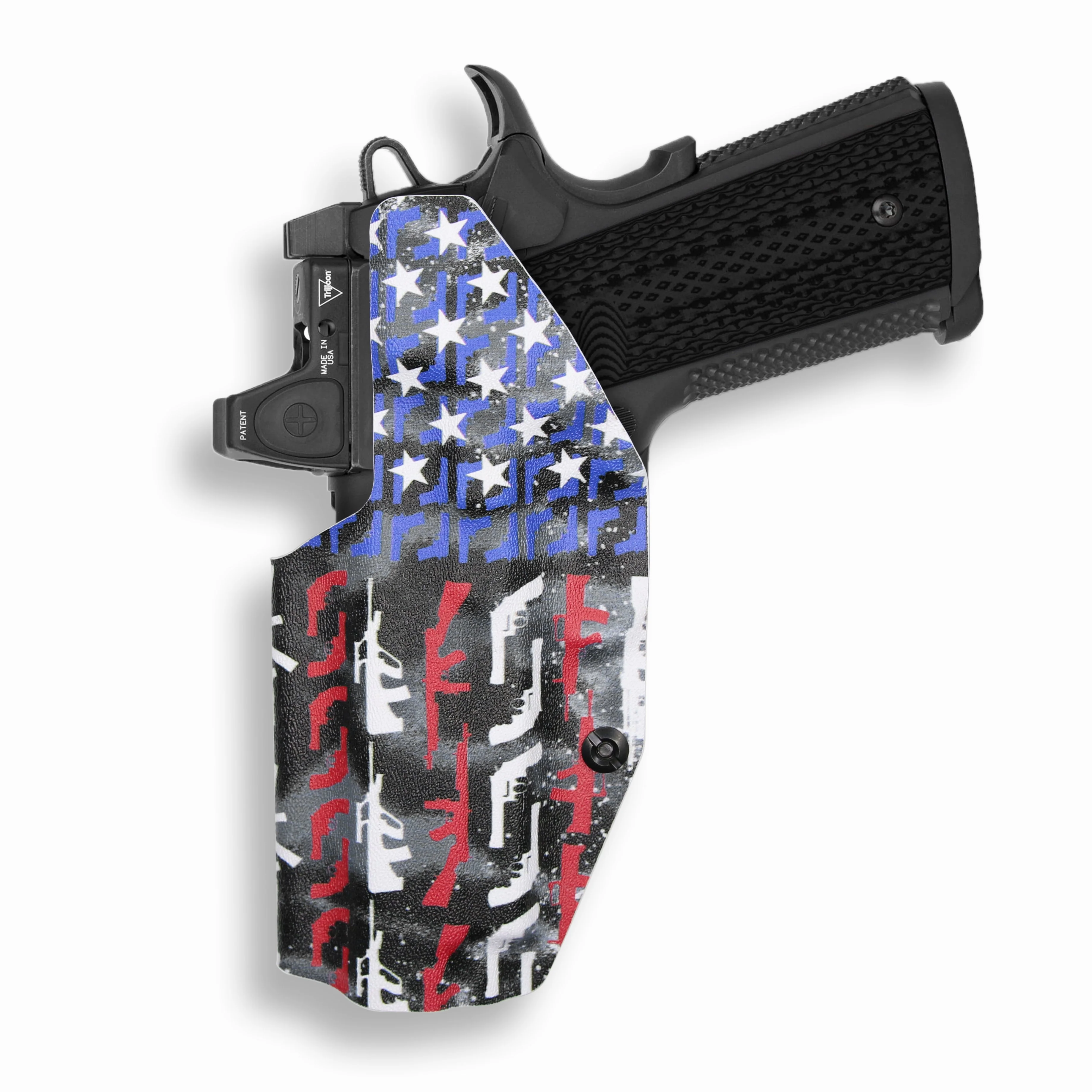 Springfield 1911 4" 45ACP with Rail Only Red Dot Optic Cut IWB Holster - Image 36