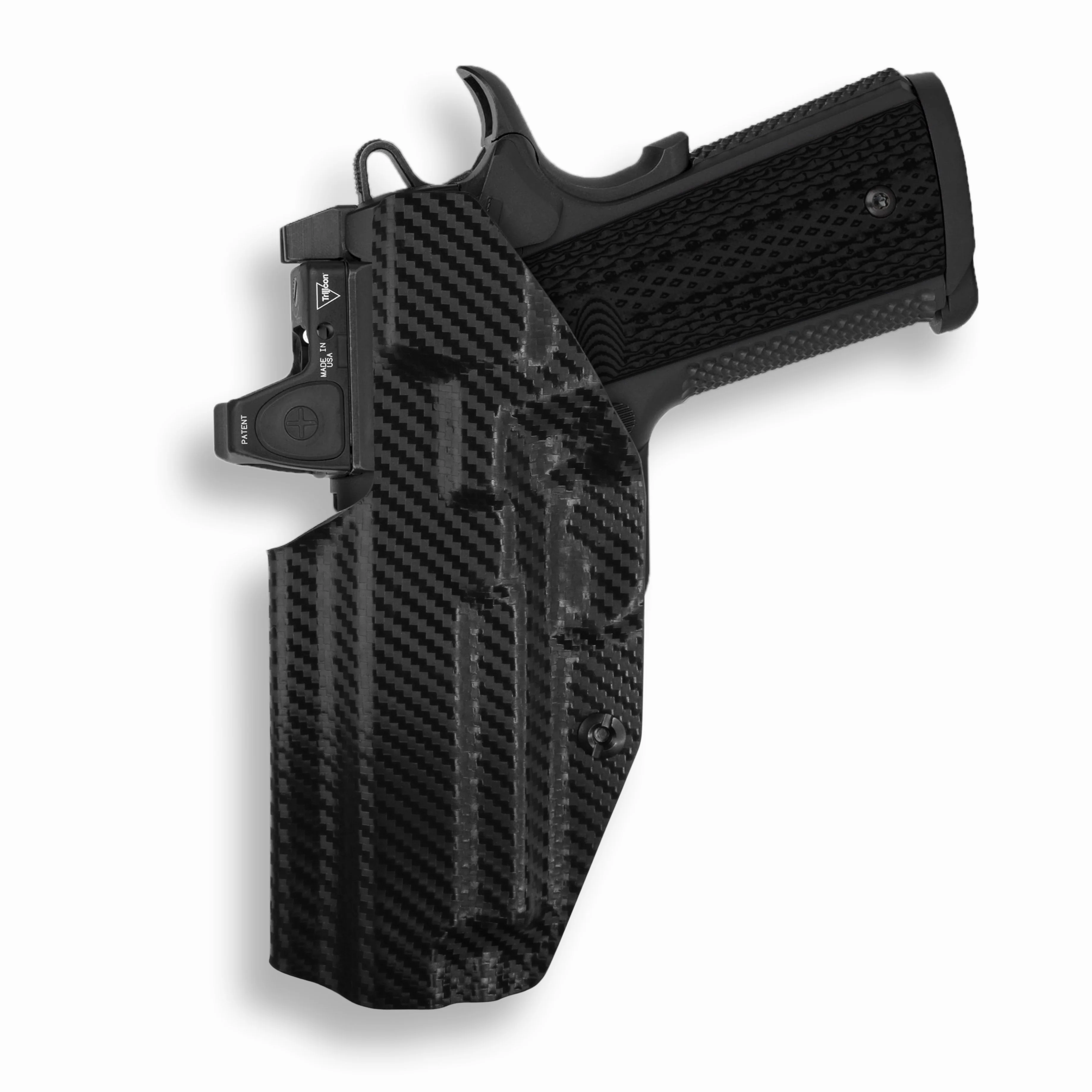 Springfield 1911 4" 45ACP with Rail Only Red Dot Optic Cut IWB Holster - Image 6
