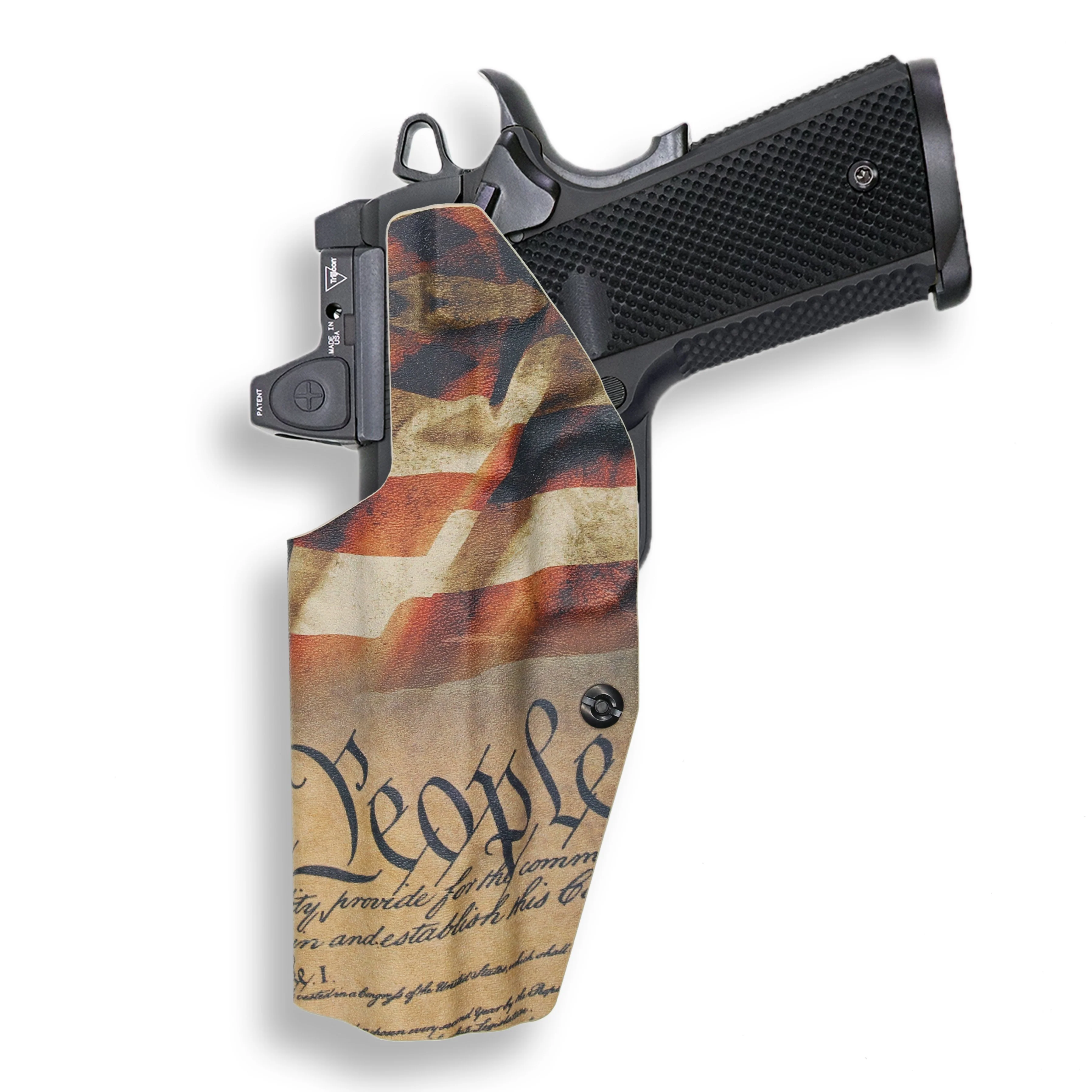 Springfield 1911 5" 45ACP No Rail Only Red Dot Optic Cut IWB Holster - Image 12