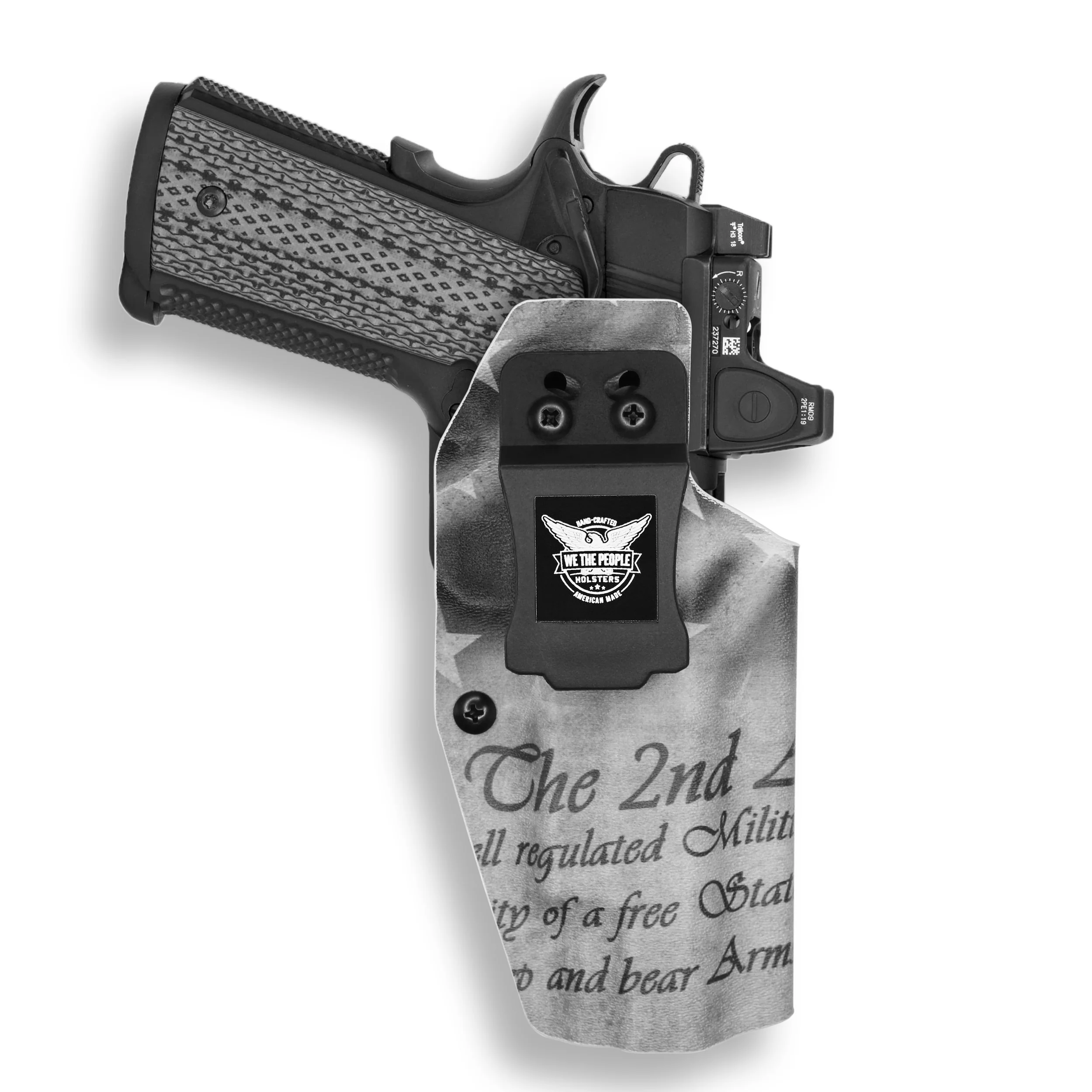 Springfield 1911 5" 45ACP with Rail Only Red Dot Optic Cut IWB Holster - Image 32