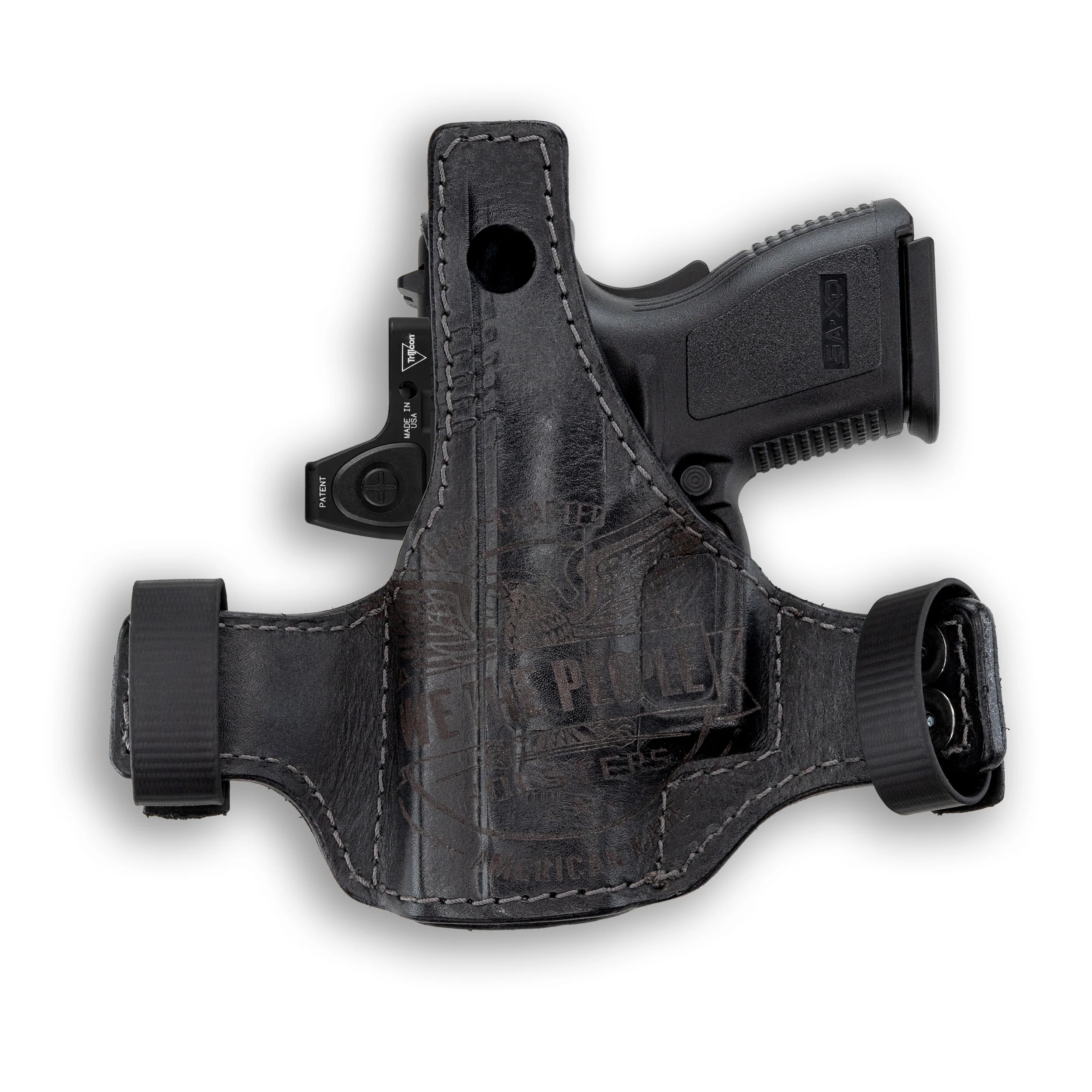 Springfield XD 3" Sub-Compact 9MM/.40SW Independence Thumb Break Leather OWB Holster - Image 4