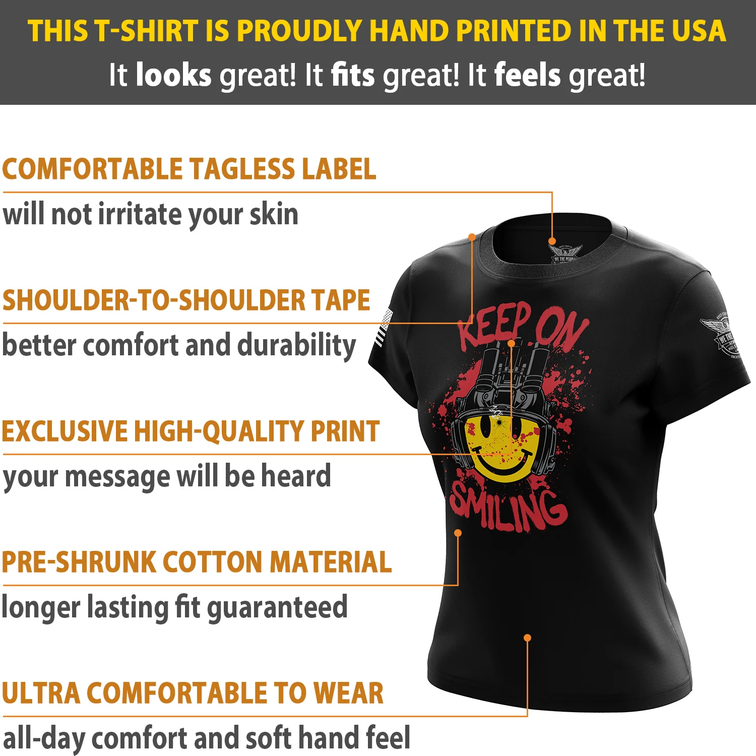 Tactical Smiley Face Women's Short Sleeve Shirt - Image 6