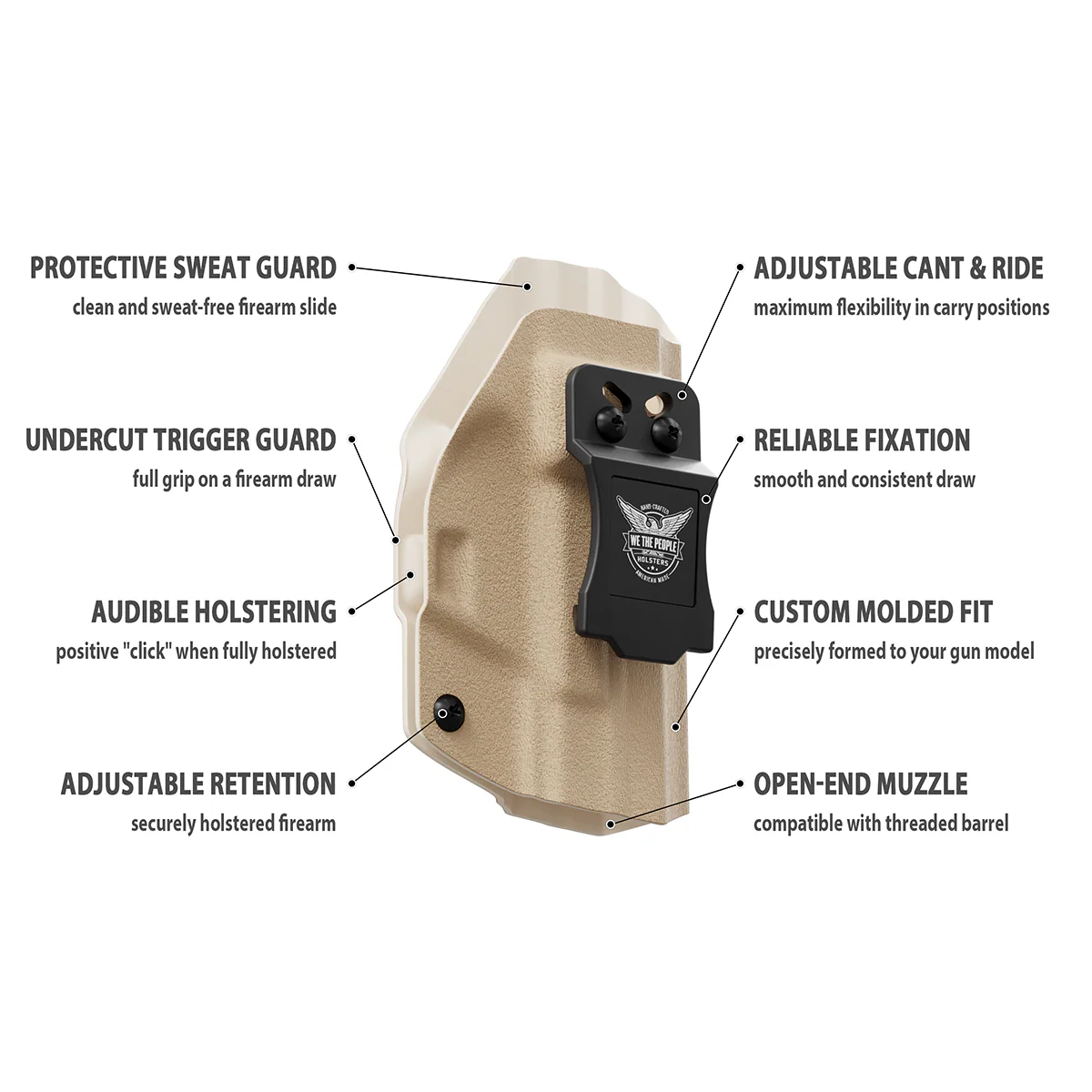 Tan Custom Printed Holster - IWB Kydex Holster - Image 9