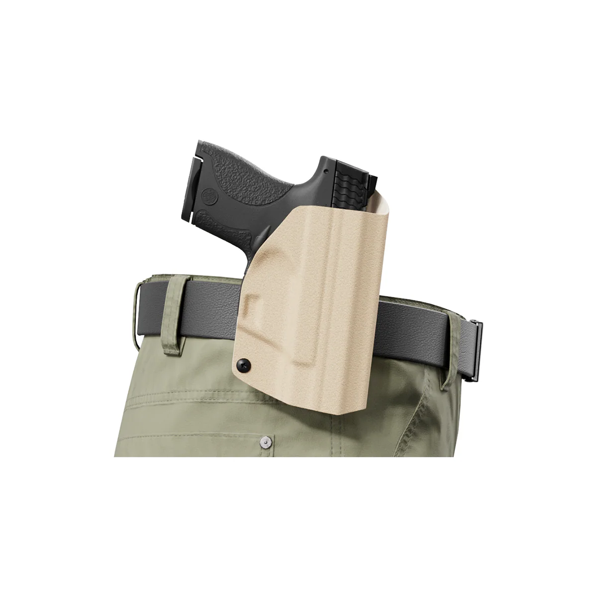 Tan Custom Printed Holster - OWB Kydex Holster - Image 6
